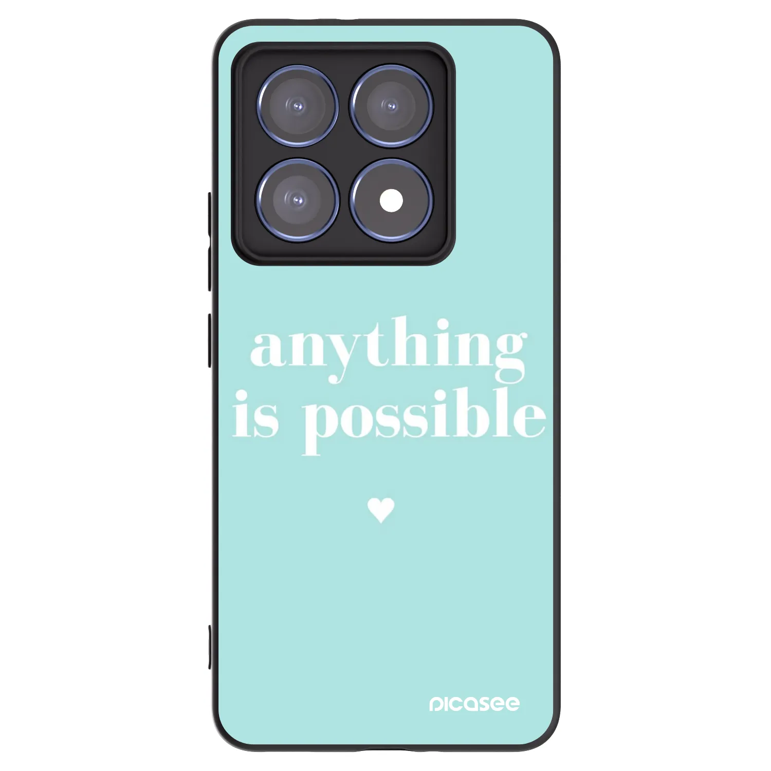 Picasee silikonowe czarne etui na Xiaomi 14T Pro - Anything is possible