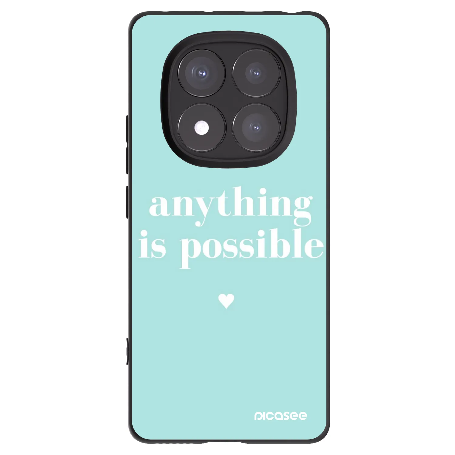 Picasee silikonowe czarne etui na Xiaomi Redmi Note 14 Pro 5G - Anything is possible