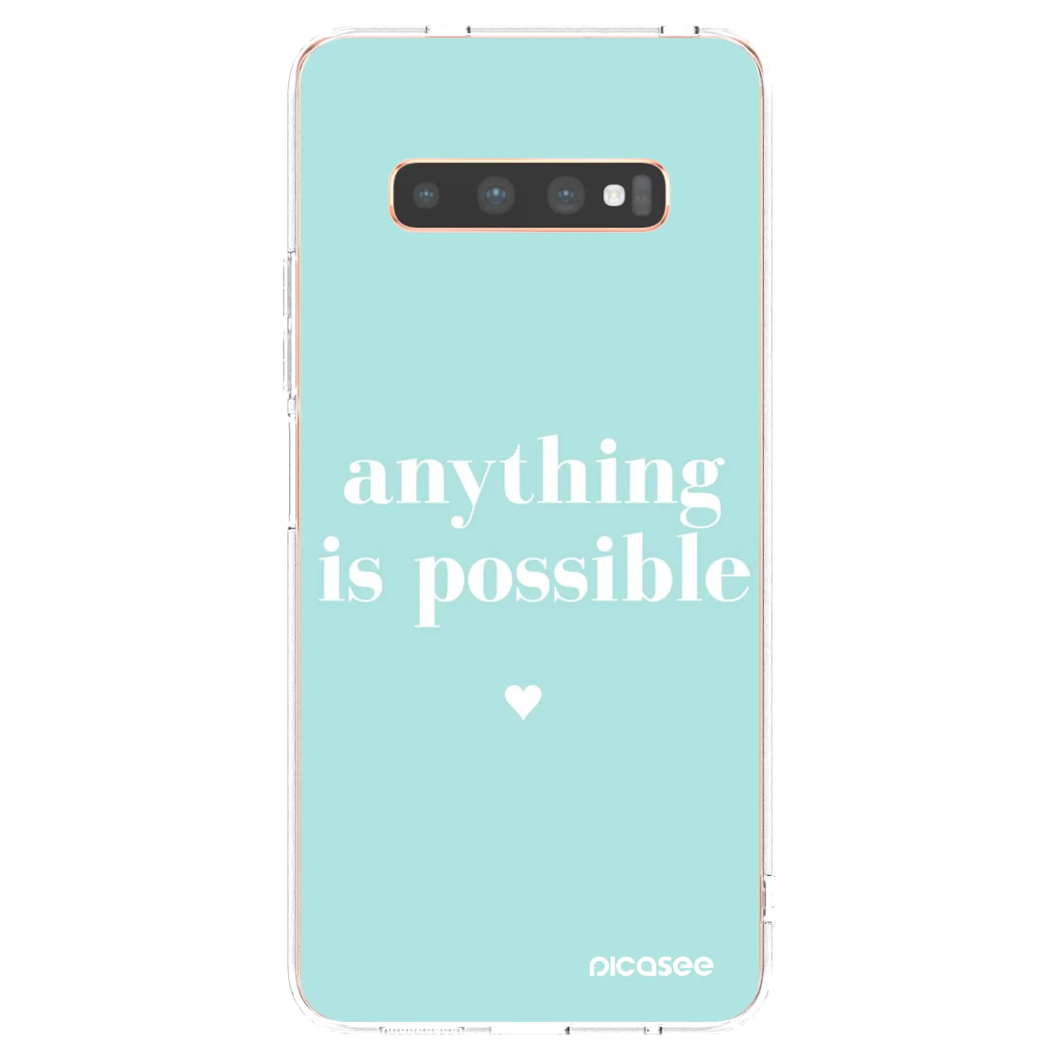 Picasee silikonowe przeźroczyste etui na Samsung Galaxy S10 Plus G975 - Anything is possible