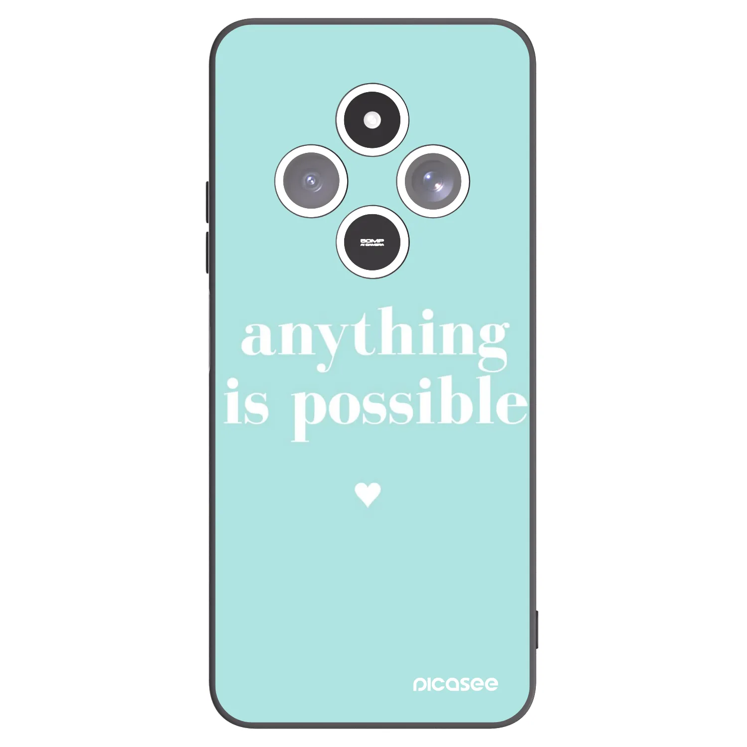 Picasee silikonowe czarne etui na Xiaomi Redmi 14C - Anything is possible