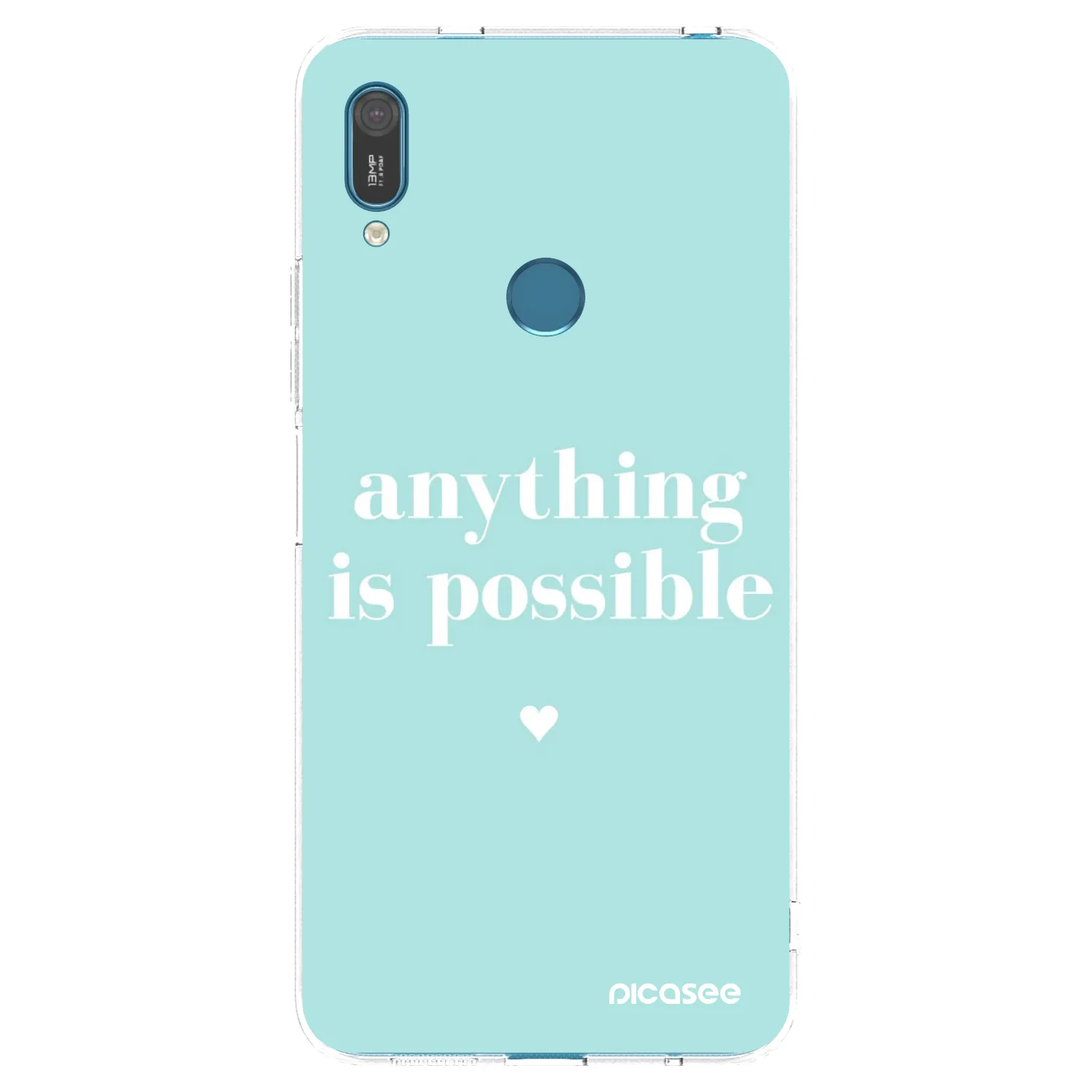 Picasee silikonowe przeźroczyste etui na Huawei Y7 2019 - Anything is possible