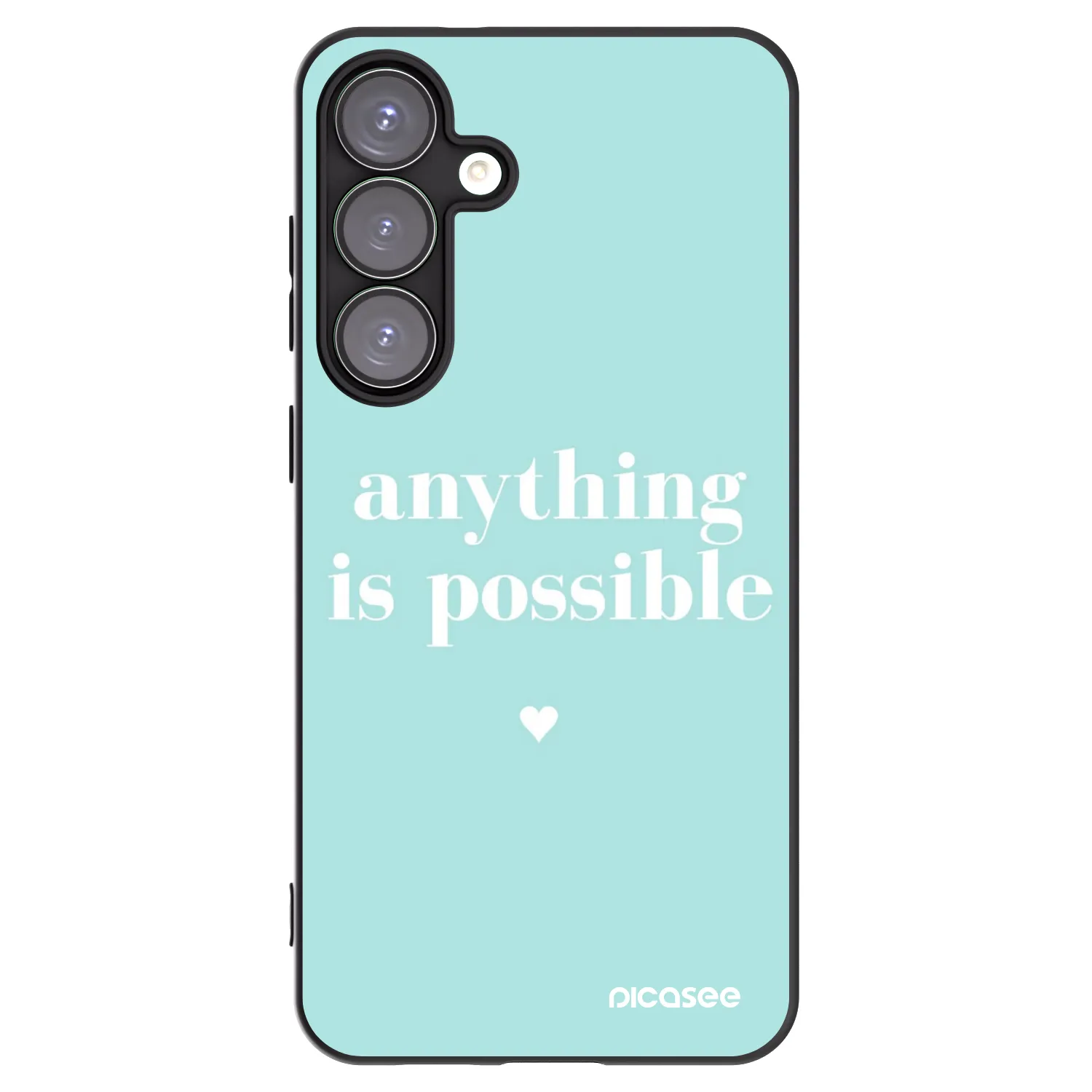 Picasee silikonowe czarne etui na Samsung Galaxy S25+ 5G - Anything is possible