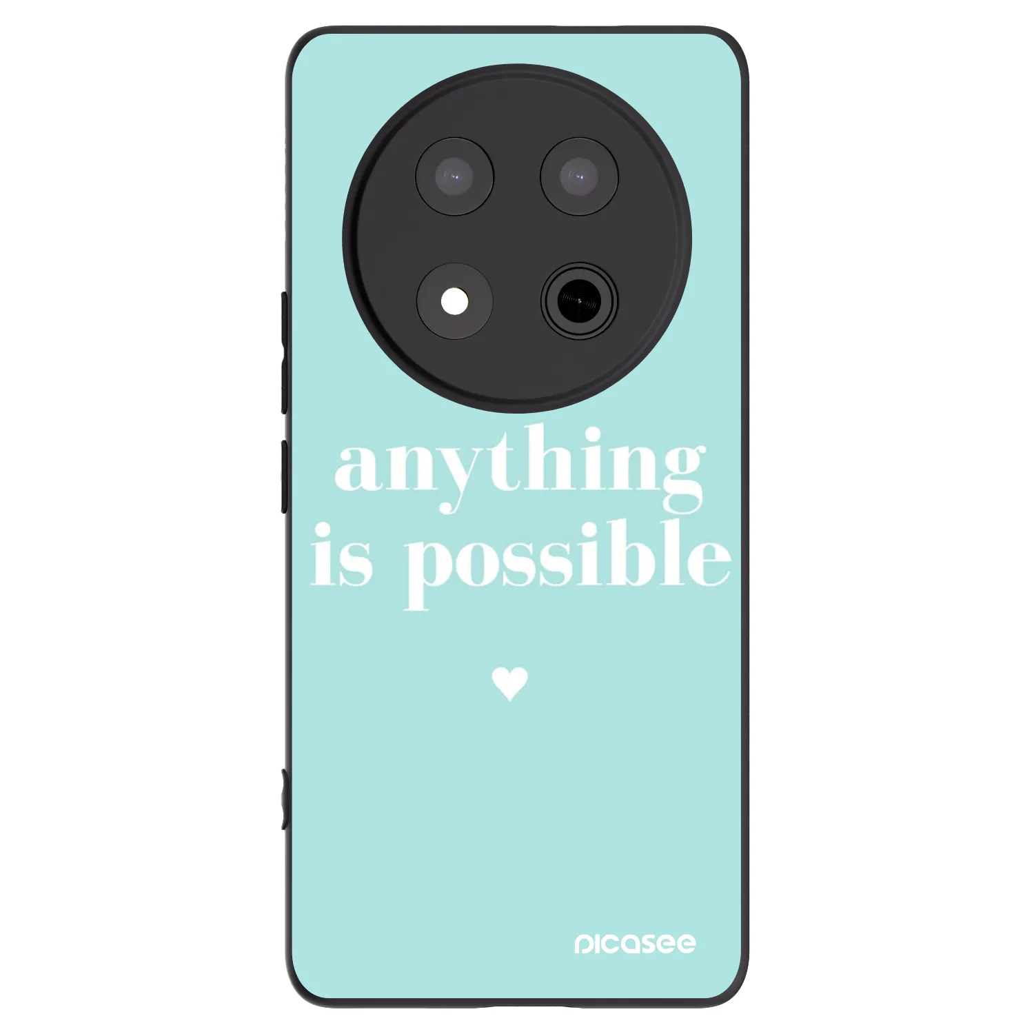 Picasee silikonowe czarne etui na Honor Magic7 Lite 5G - Anything is possible