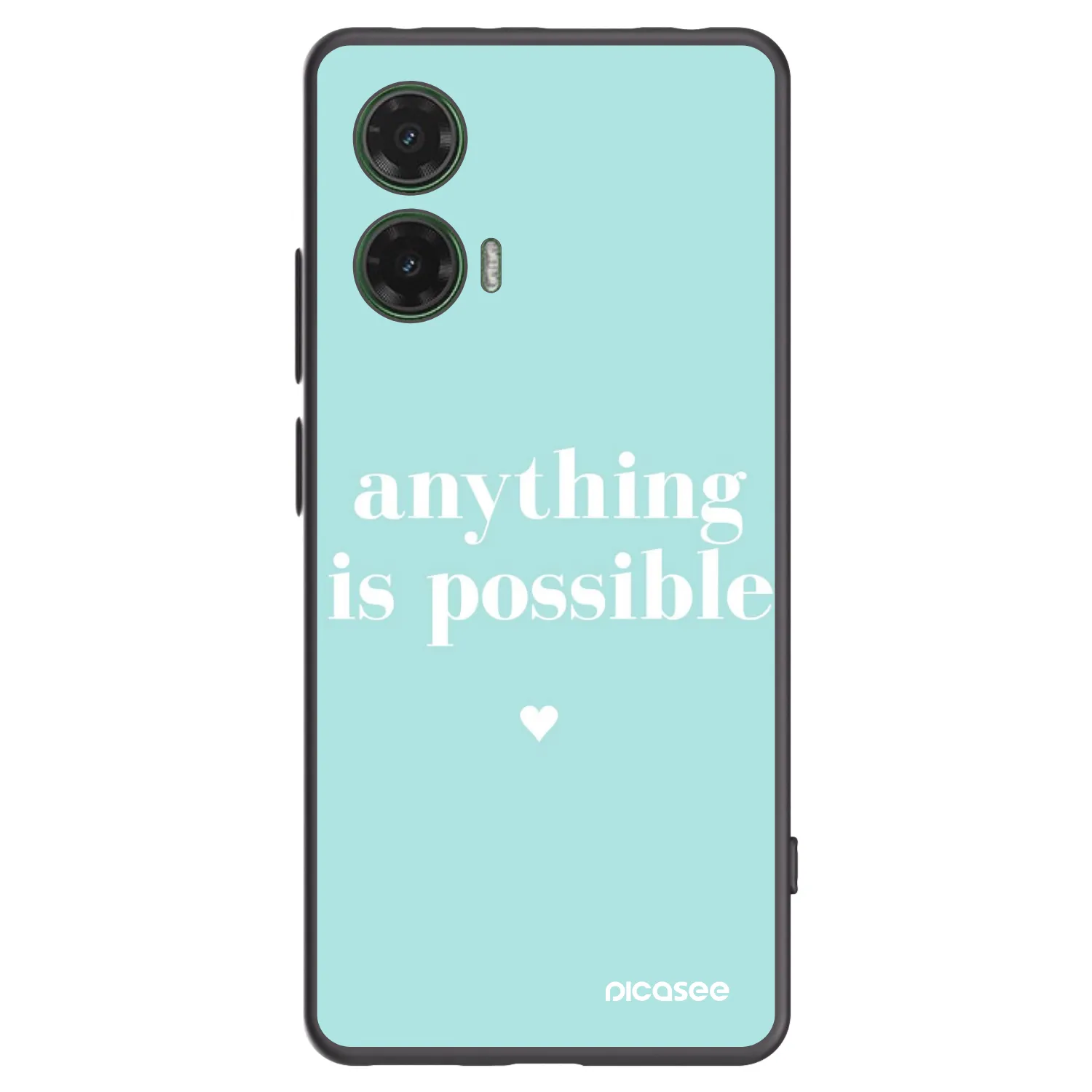 Picasee silikonowe czarne etui na Motorola Moto G35 5G - Anything is possible