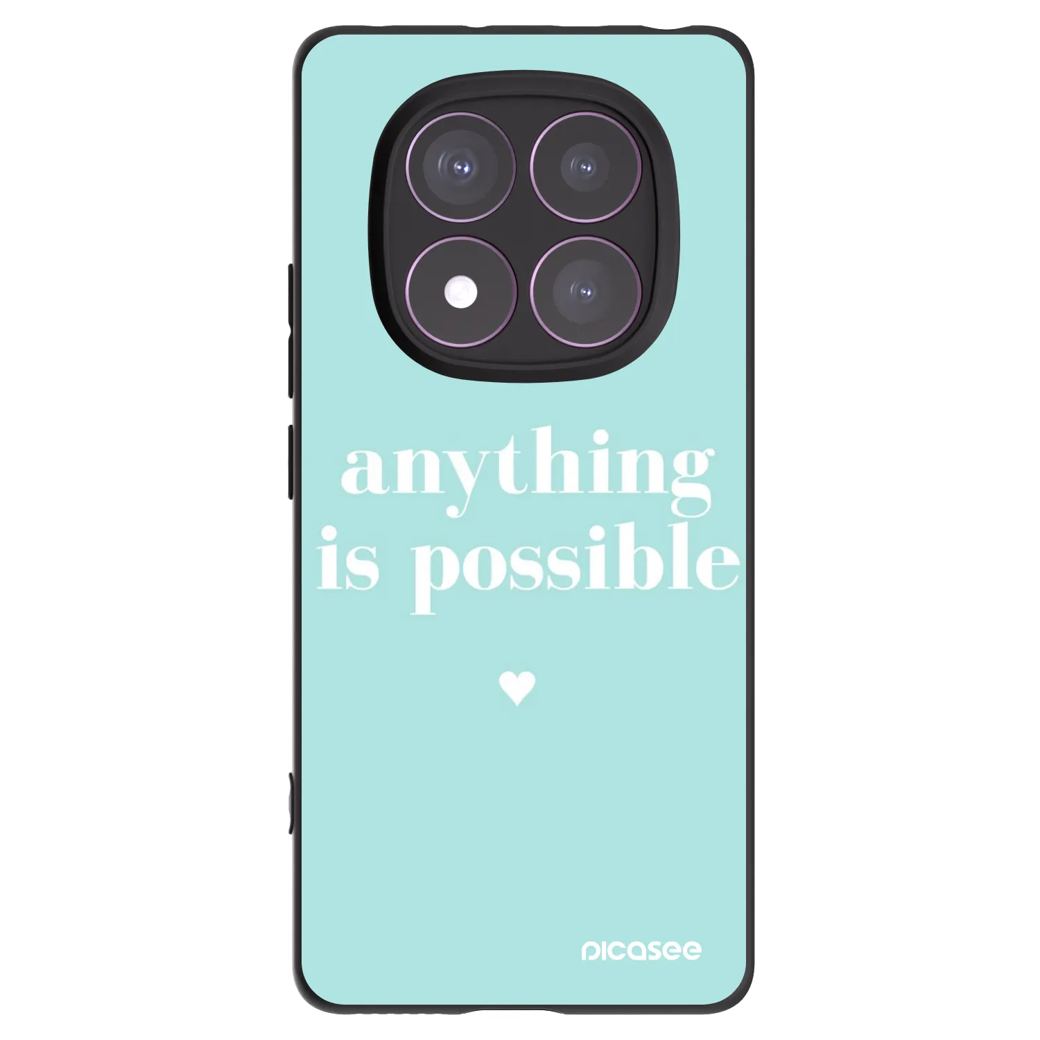 Picasee silikonowe czarne etui na Xiaomi Redmi Note 14 Pro 4G - Anything is possible