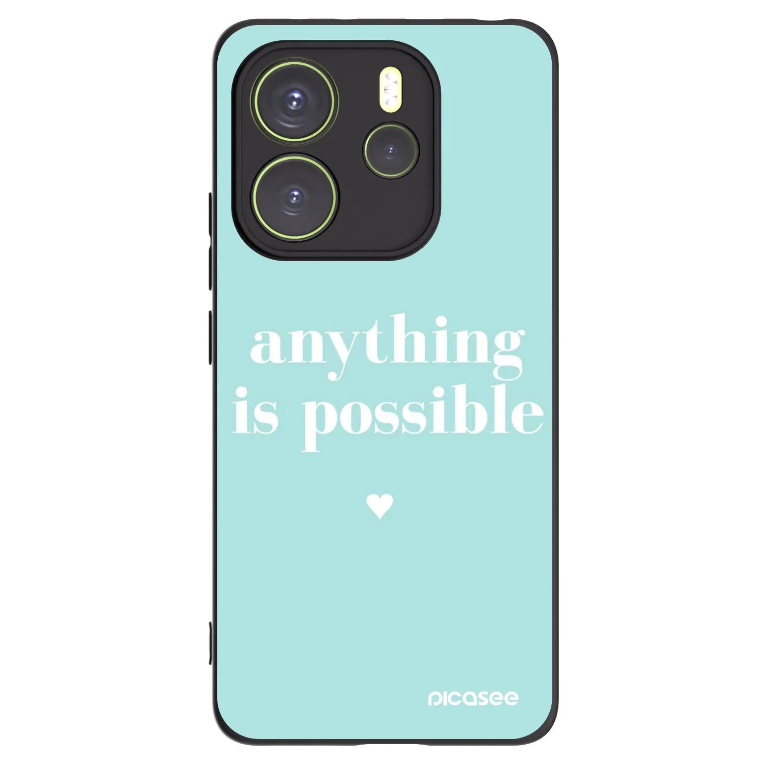 Picasee silikonowe czarne etui na Xiaomi Redmi Note 14 4G - Anything is possible
