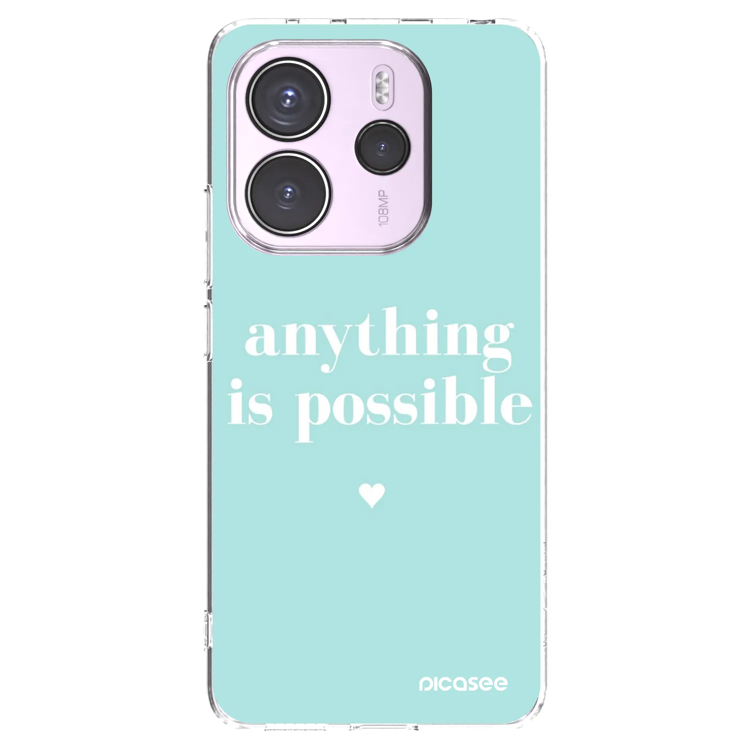 Picasee silikonowe przeźroczyste etui na Xiaomi Redmi Note 14 4G - Anything is possible