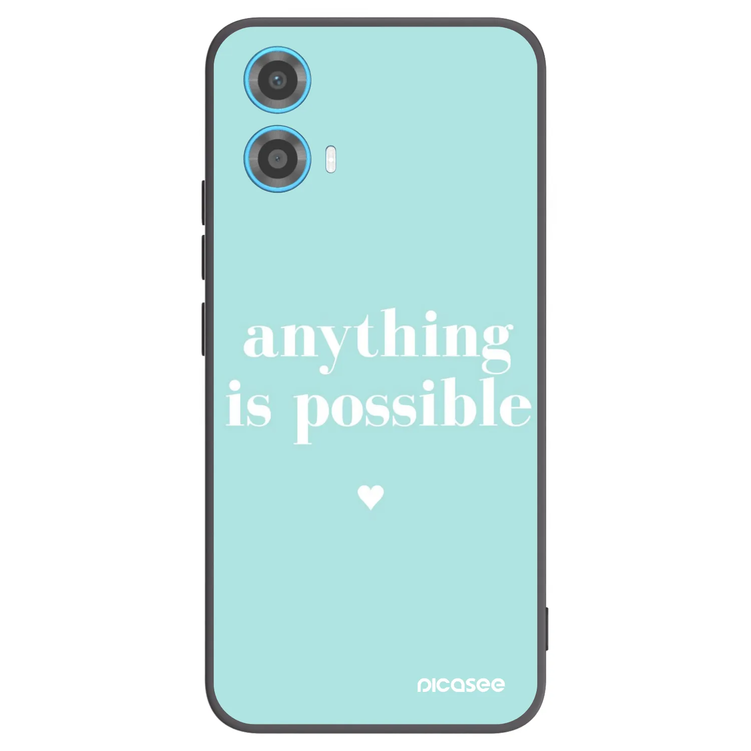 Picasee silikonowe czarne etui na Motorola Moto G34 5G - Anything is possible