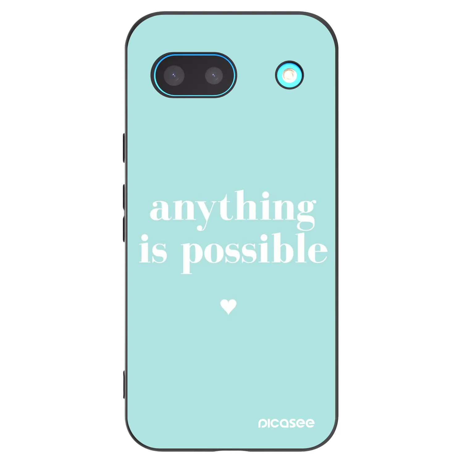 Picasee silikonowe czarne etui na Google Pixel 8a - Anything is possible