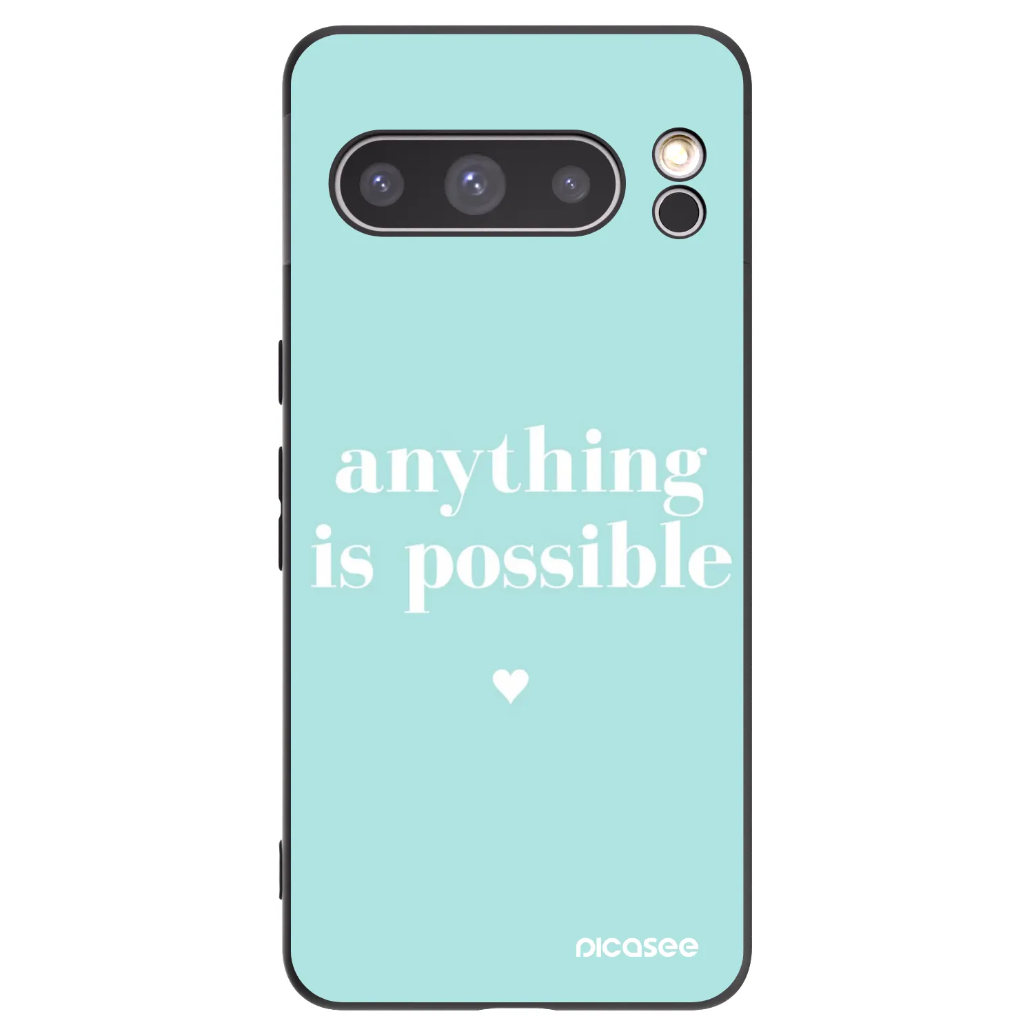 Picasee silikonowe czarne etui na Google Pixel 8 Pro - Anything is possible