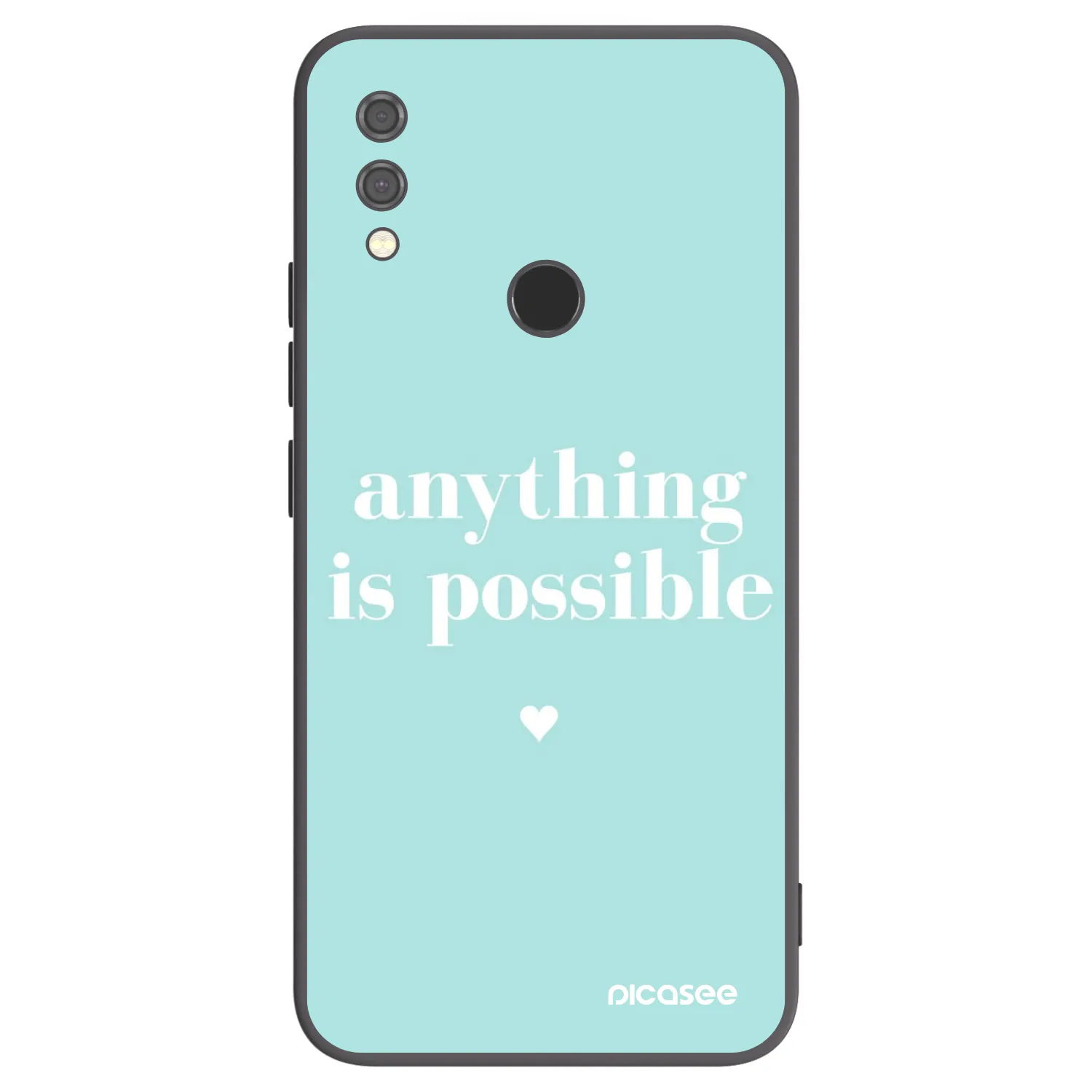 Picasee silikonowe czarne etui na Xiaomi Redmi Note 7 - Anything is possible
