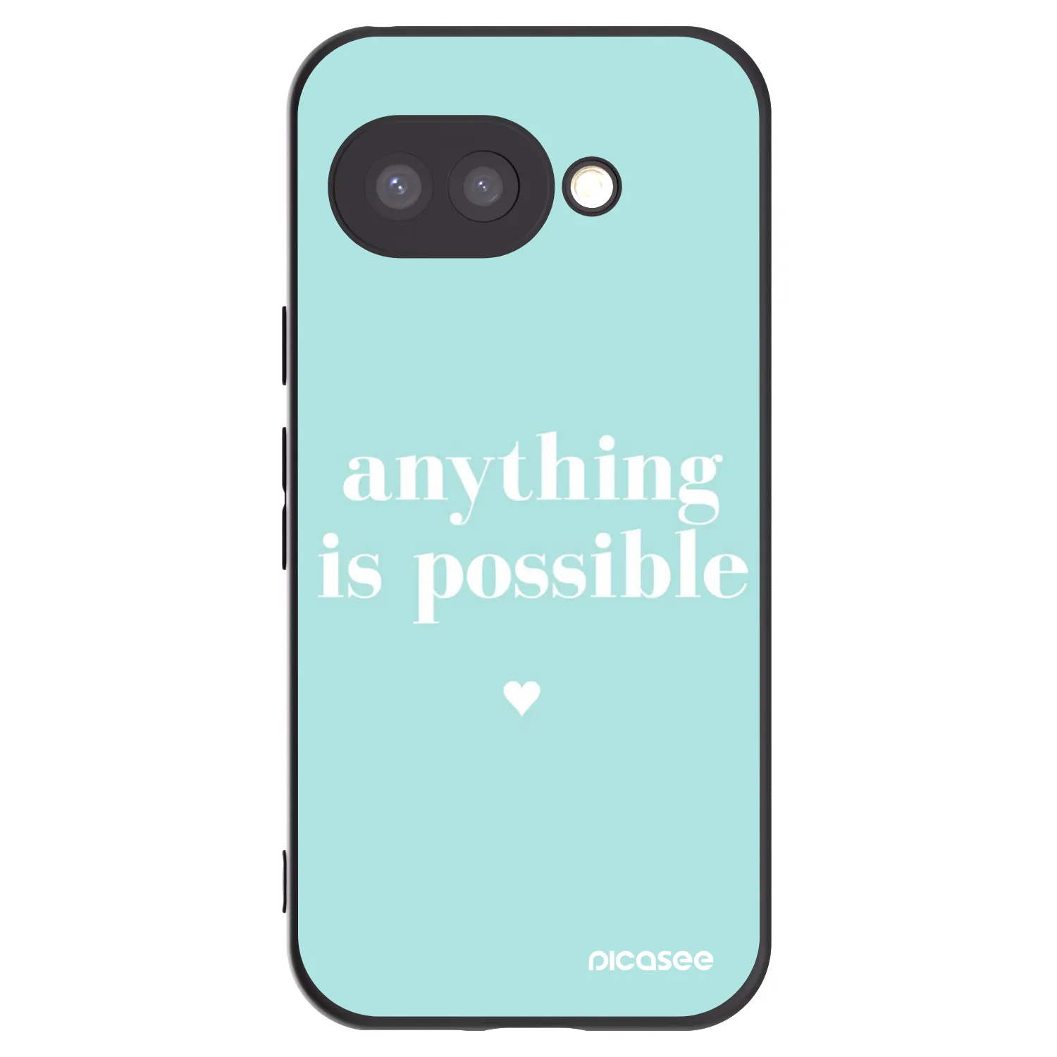 Picasee silikonowe czarne etui na Google Pixel 9a - Anything is possible