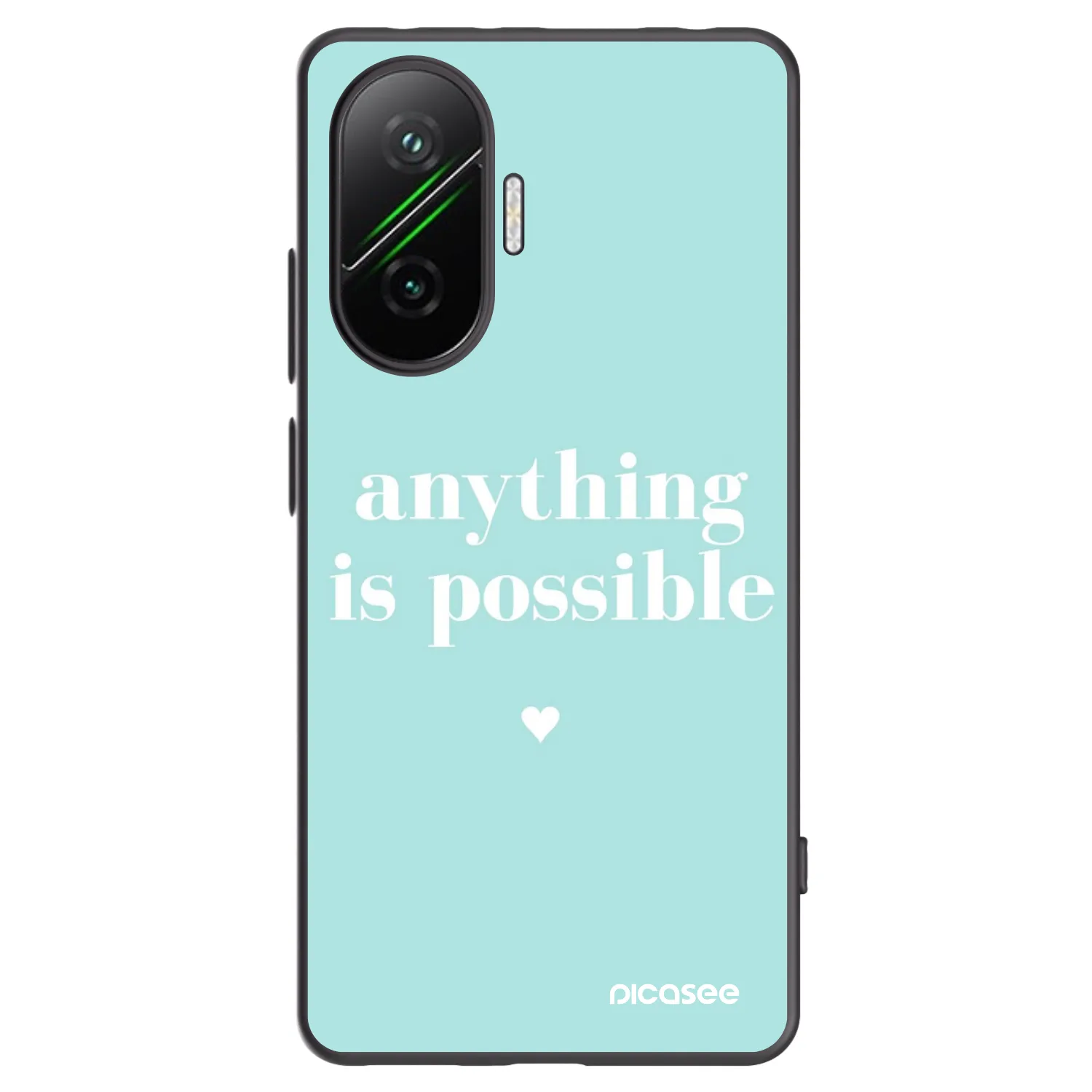 Picasee silikonowe czarne etui na Xiaomi Poco F7 Pro 5G - Anything is possible