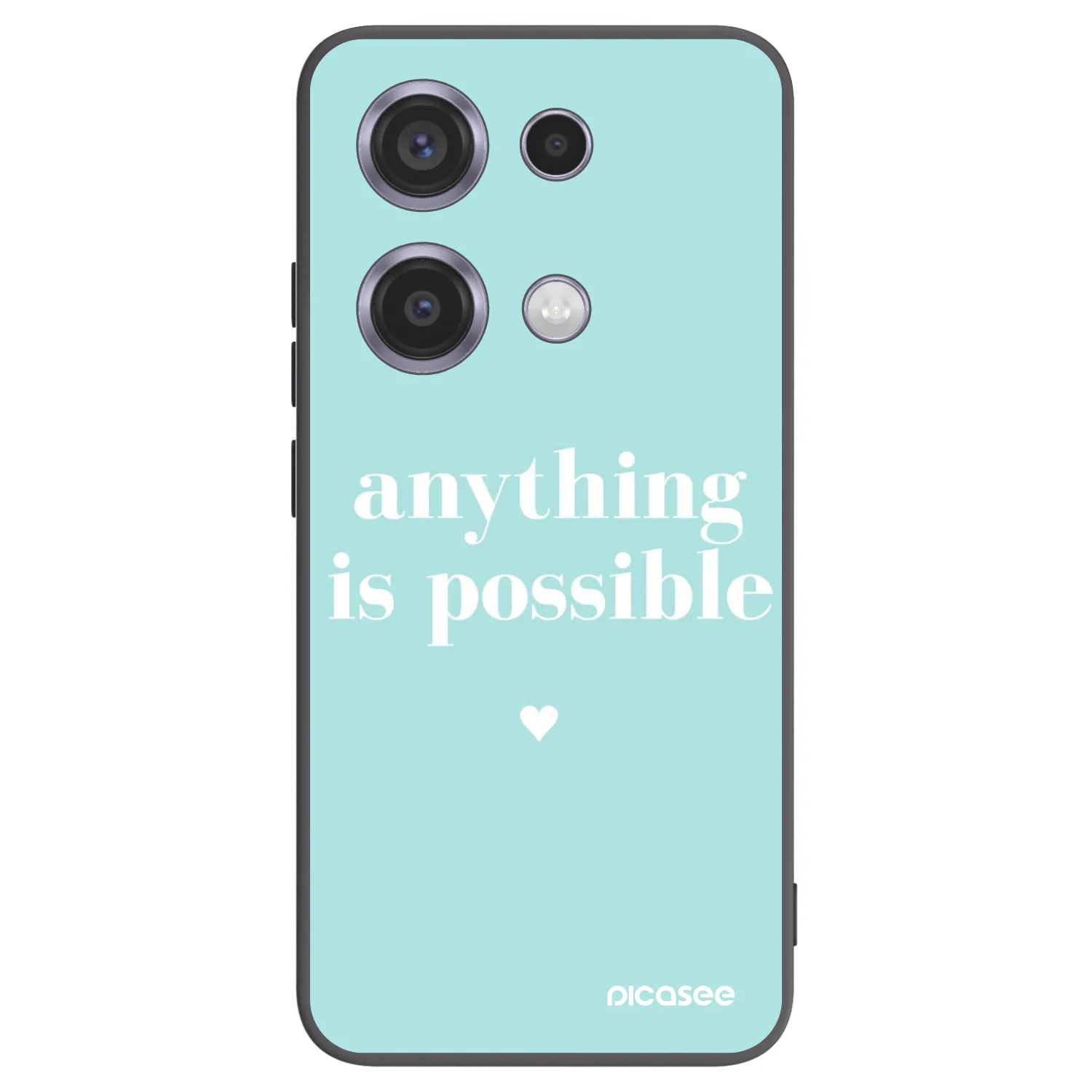 Picasee silikonowe czarne etui na Xiaomi Redmi Note 14S - Anything is possible