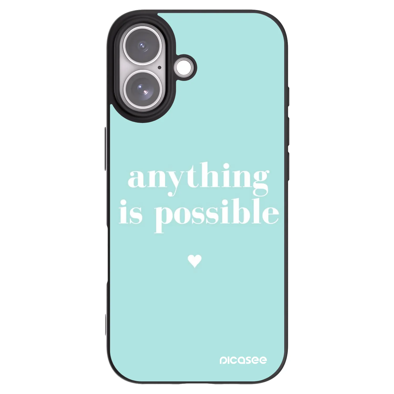 Picasee silikonowe czarne etui na Apple iPhone 17 - Anything is possible