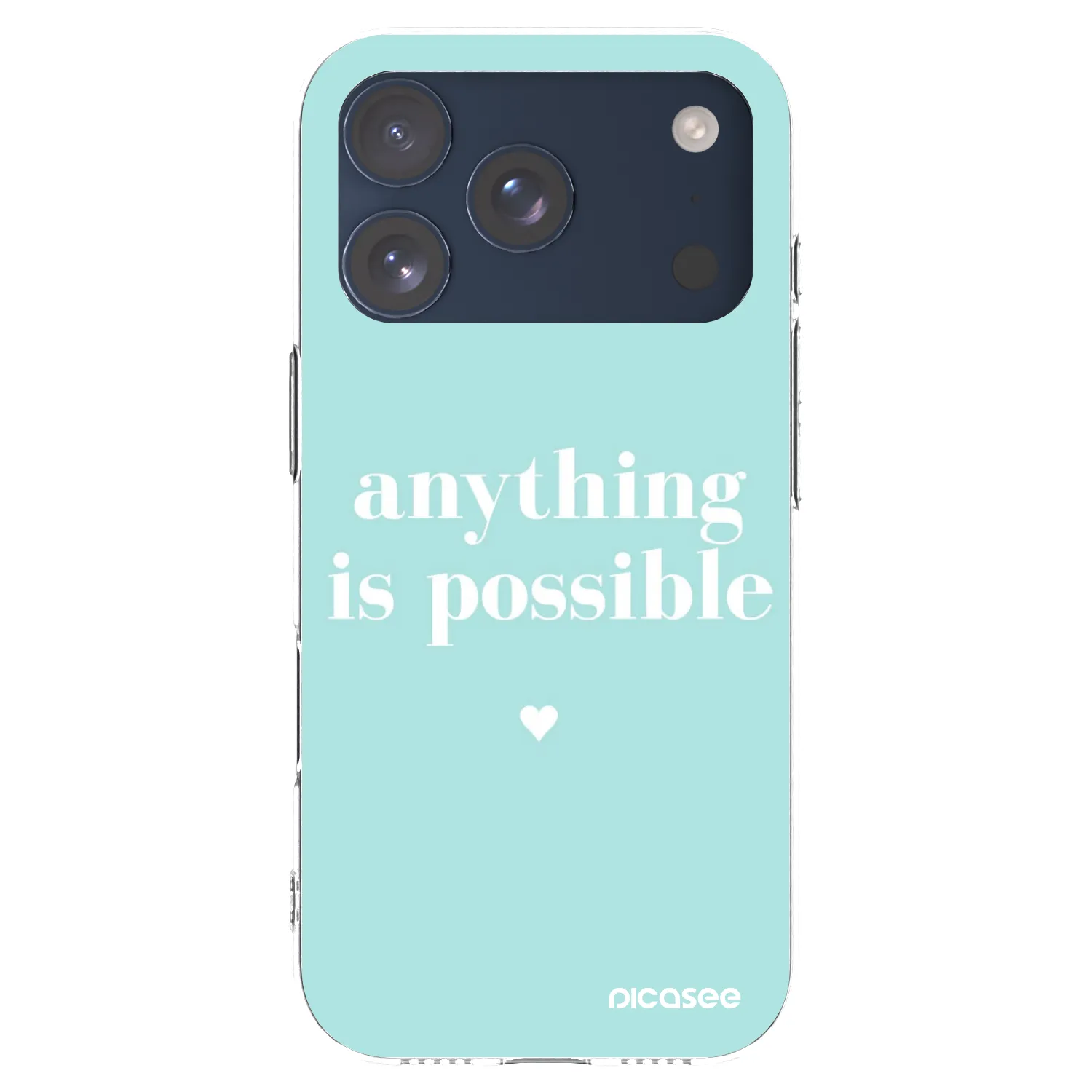 Picasee silikonowe przeźroczyste etui na Apple iPhone 17 Pro - Anything is possible