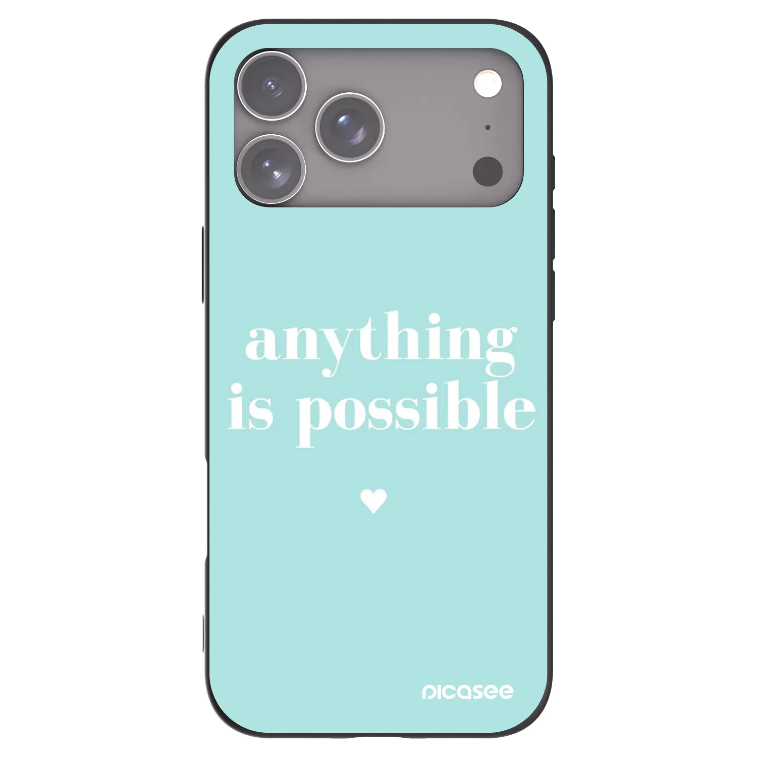 Picasee silikonowe czarne etui na Apple iPhone 17 Pro Max - Anything is possible