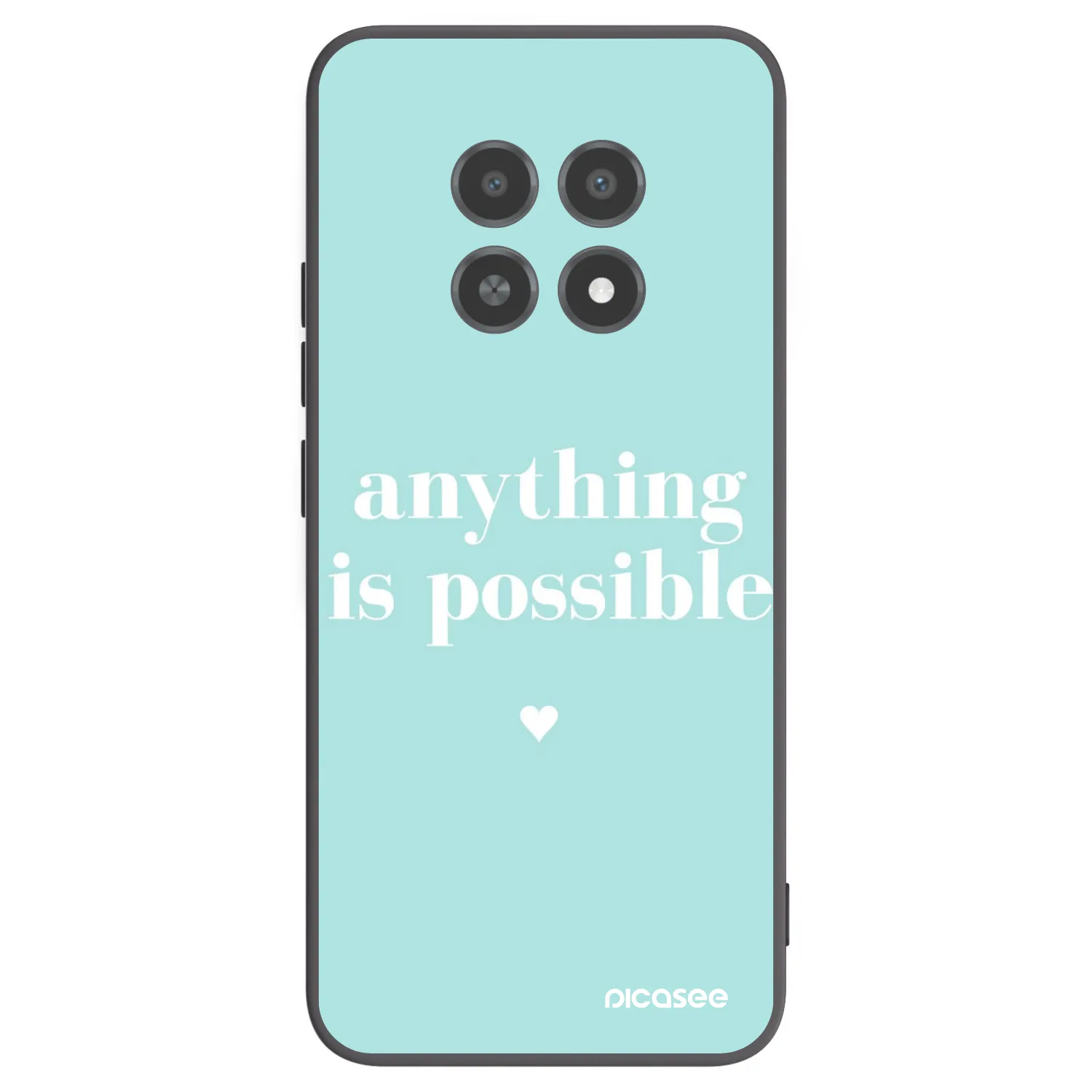 Picasee silikonowe czarne etui na Realme 12X - Anything is possible
