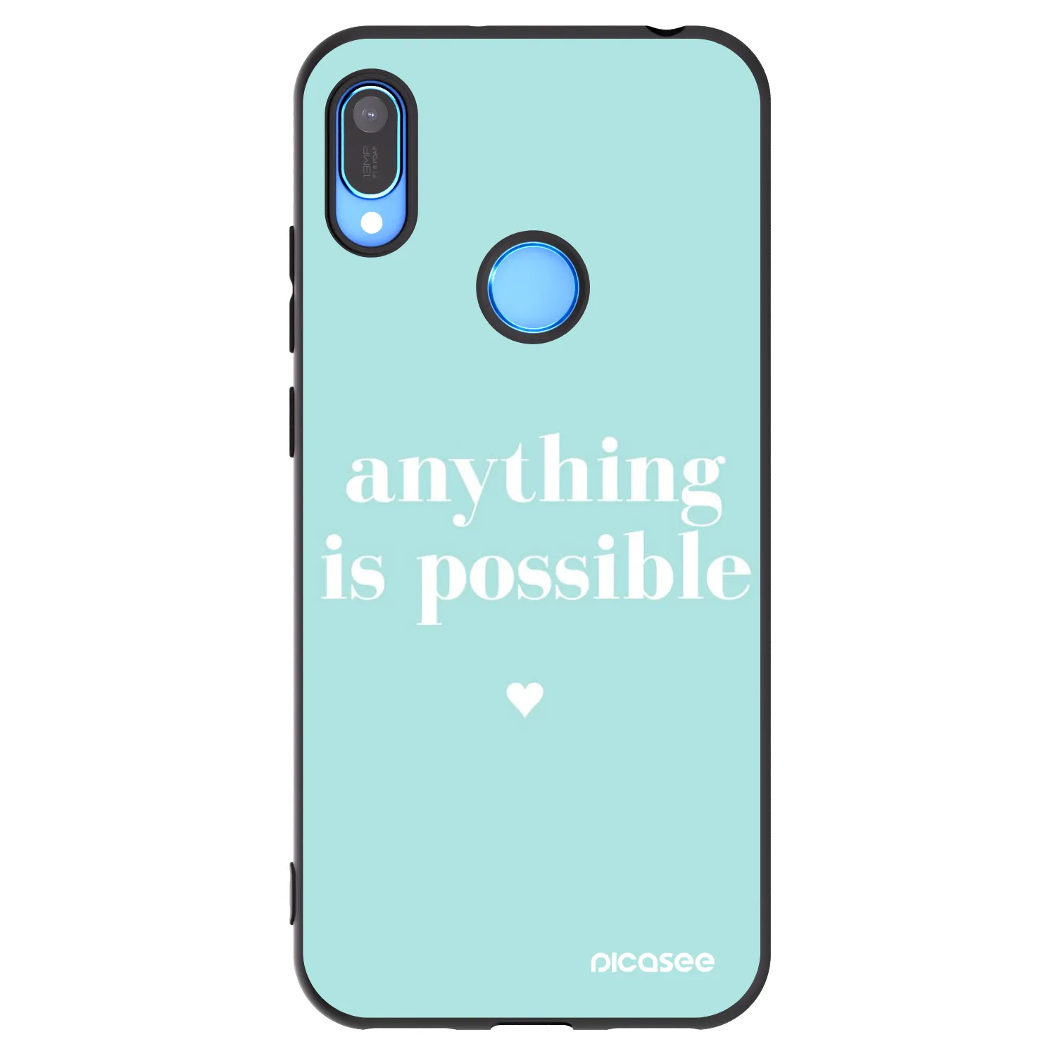 Picasee silikonowe czarne etui na Huawei Y6 2019 - Anything is possible