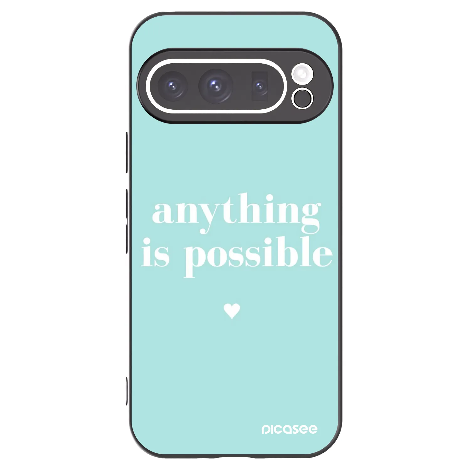 Picasee silikonowe czarne etui na Google Pixel 9 Pro XL - Anything is possible
