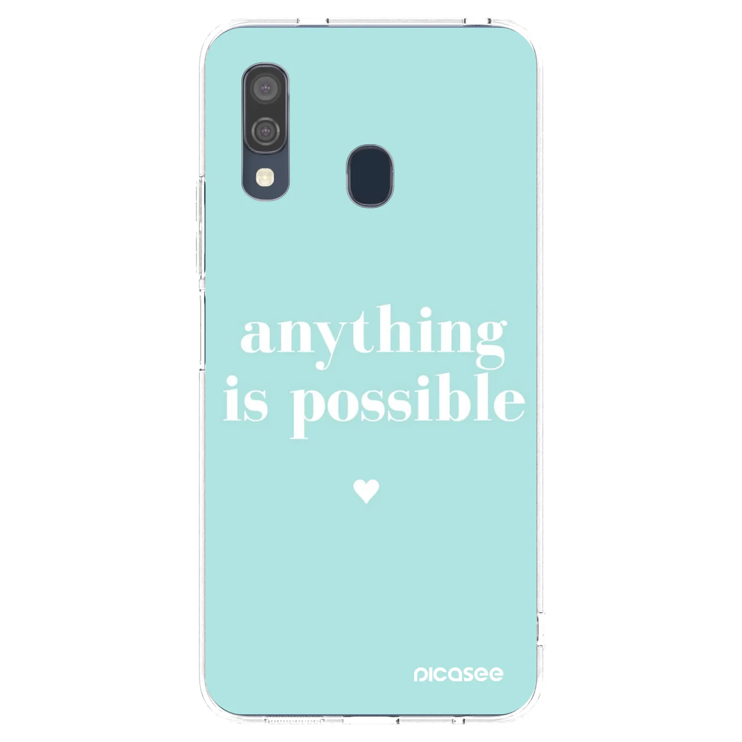 Picasee silikonowe przeźroczyste etui na Samsung Galaxy A40 A405F - Anything is possible
