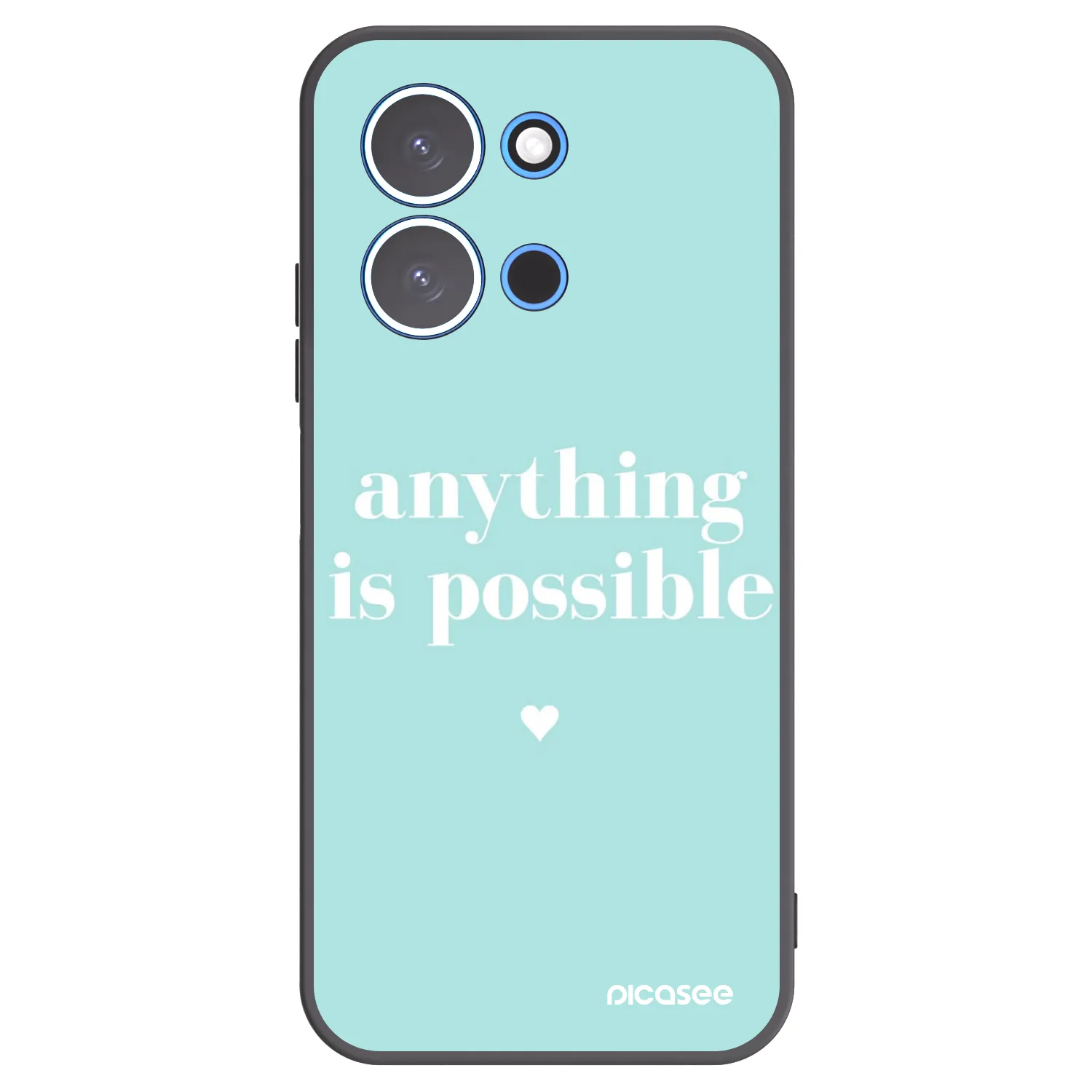 Picasee silikonowe czarne etui na Xiaomi Redmi 15C 4G - Anything is possible