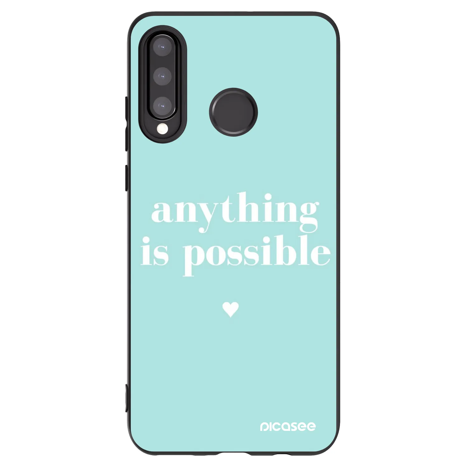 Picasee silikonowe czarne etui na Huawei P30 Lite - Anything is possible