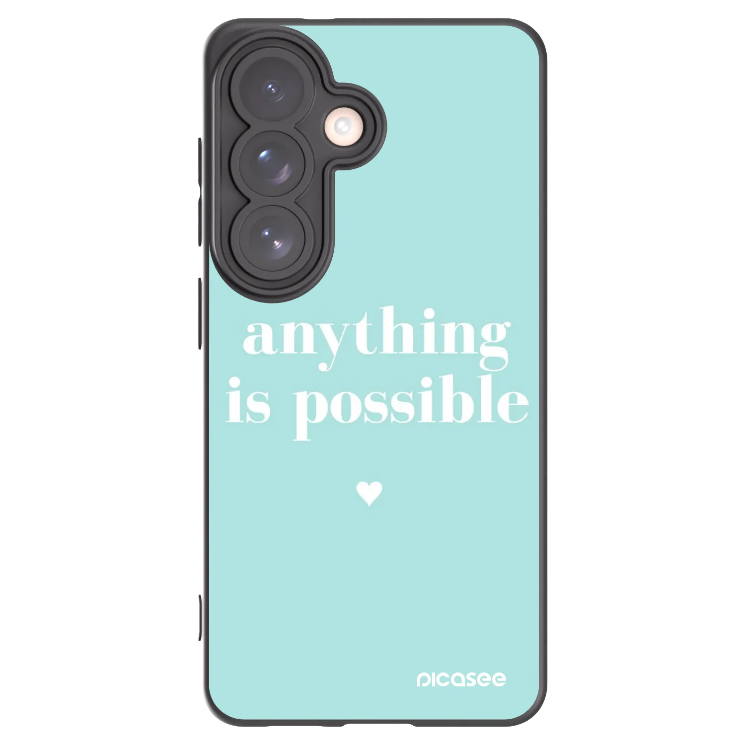 Picasee silikonowe czarne etui na Samsung Galaxy S26 - Anything is possible