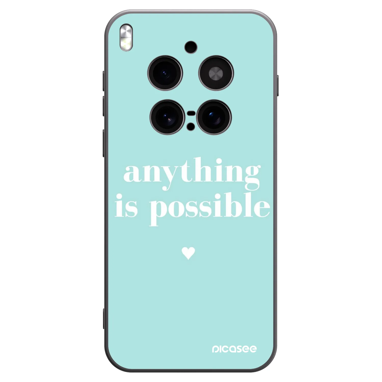 Picasee silikonowe czarne etui na Vivo X300 Pro - Anything is possible