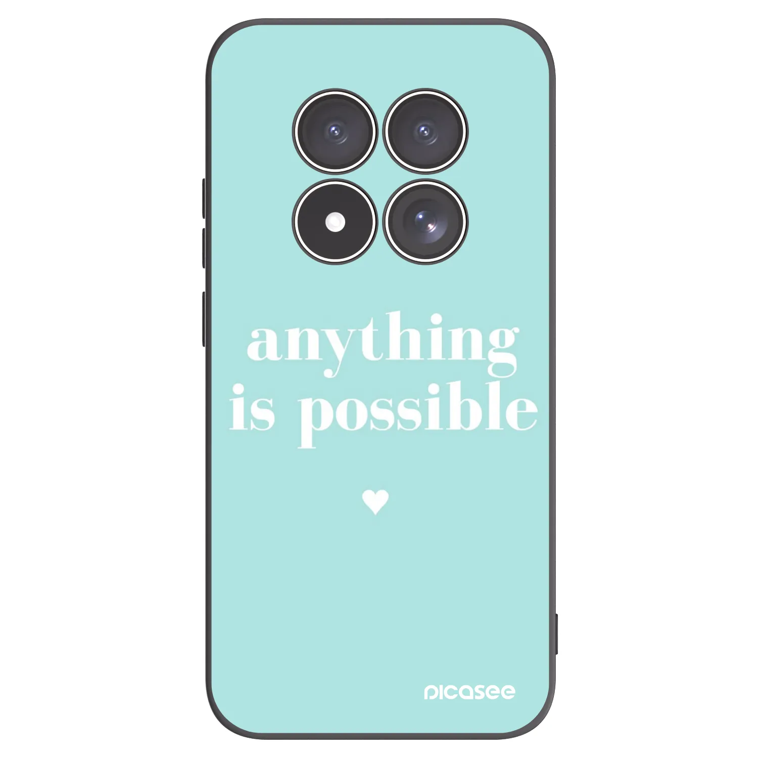 Picasee silikonowe czarne etui na Xiaomi Redmi Note 15 Pro 5G - Anything is possible
