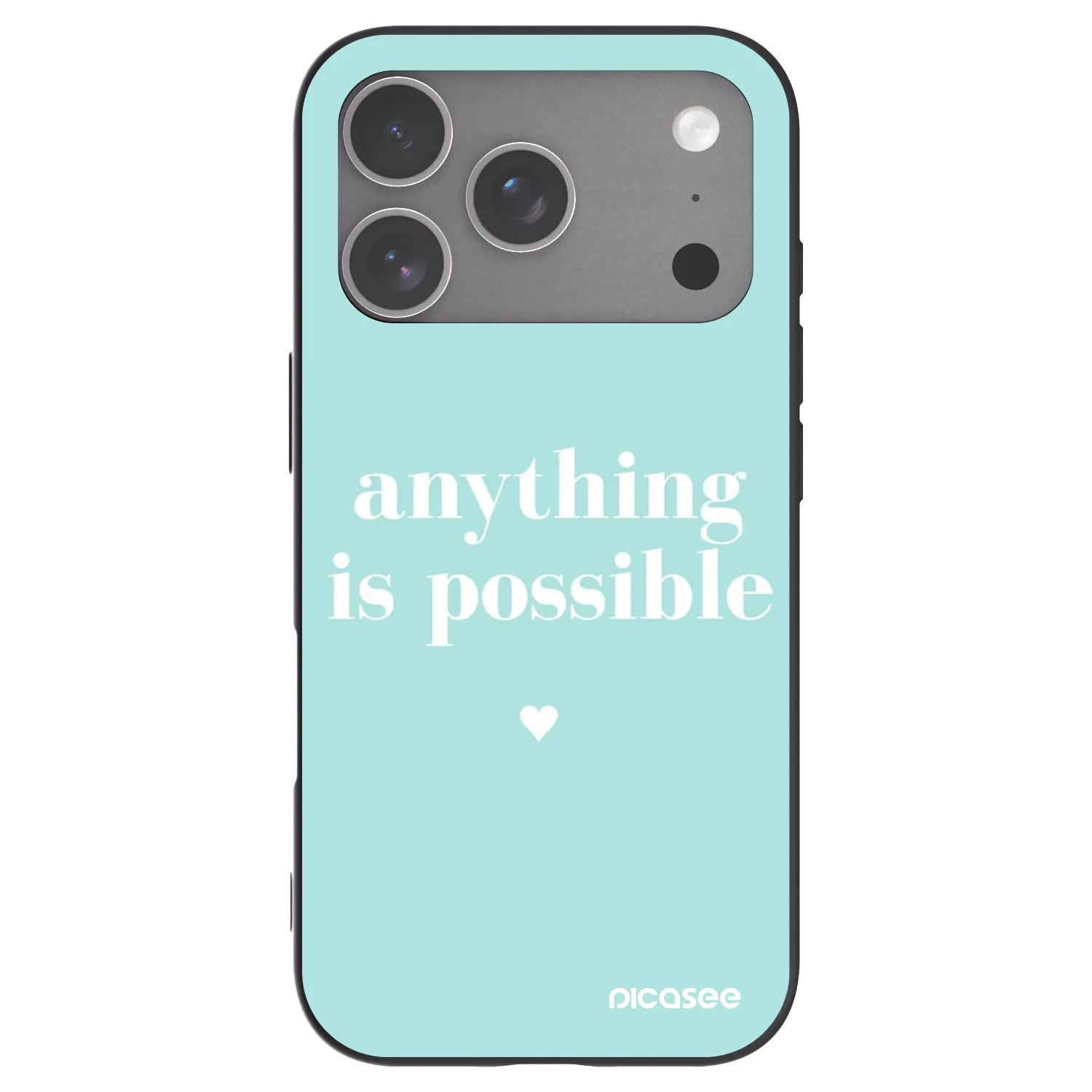 Picasee silikonowe czarne etui na Apple iPhone 18 Pro - Anything is possible