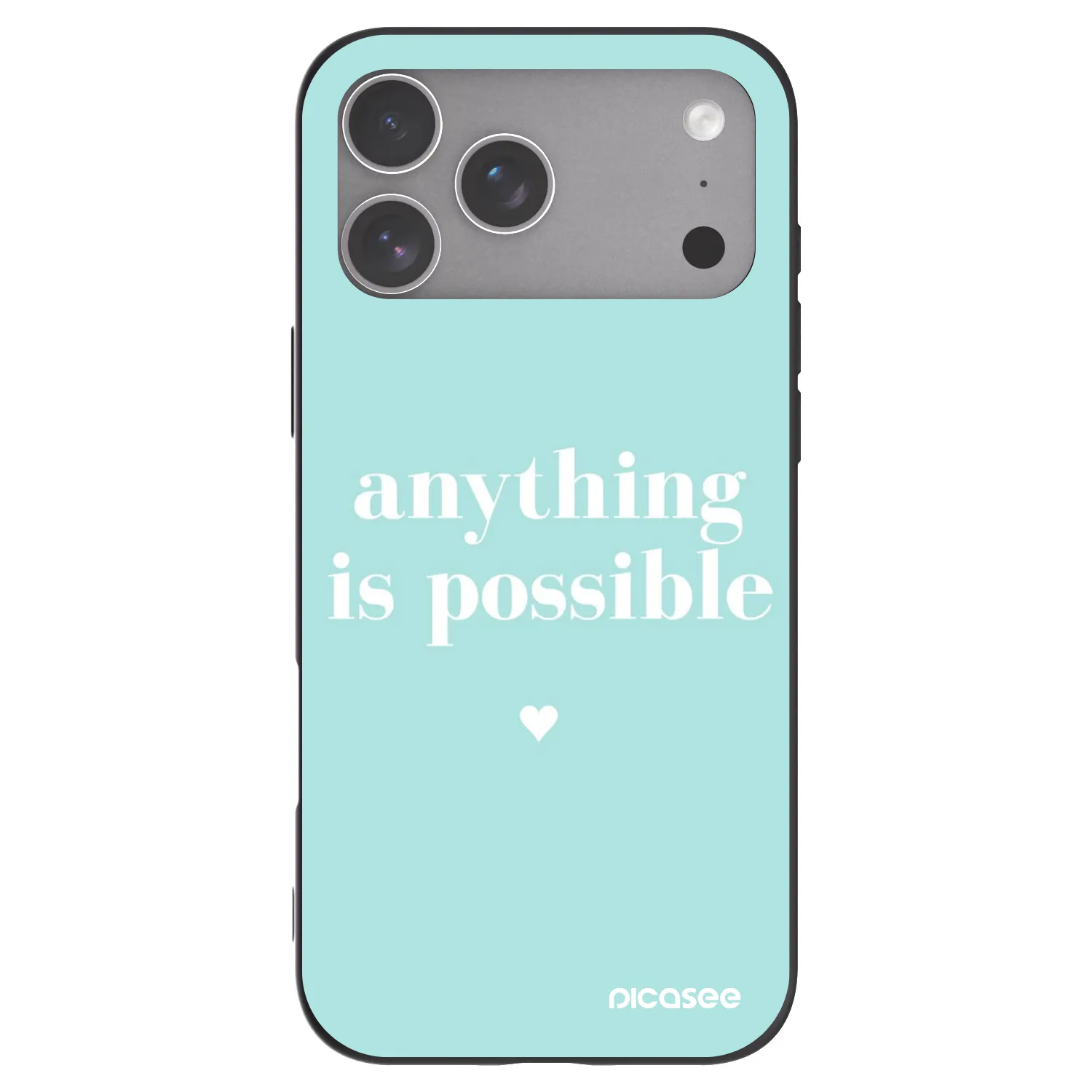 Picasee silikonowe czarne etui na Apple iPhone 18 Pro Max - Anything is possible