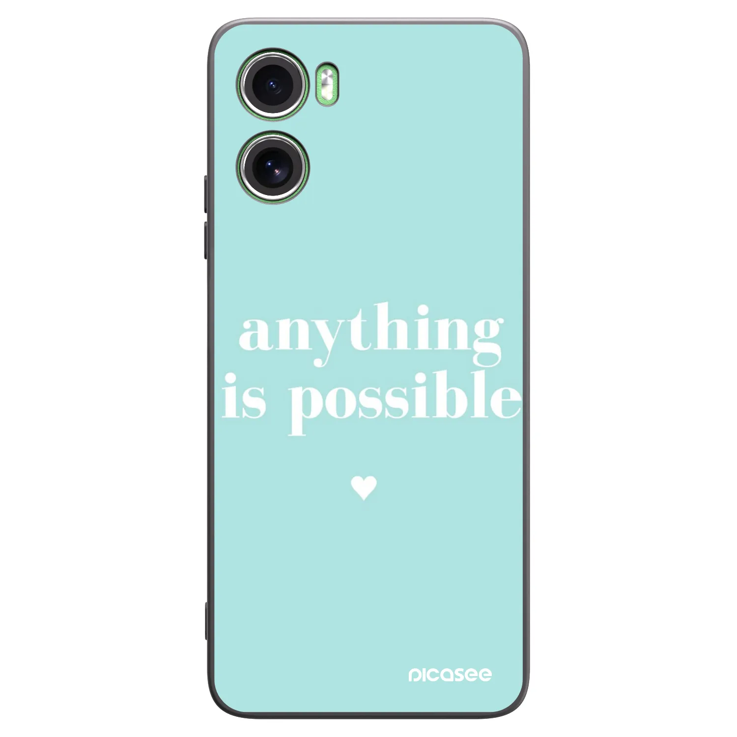 Picasee silikonowe czarne etui na Motorola Moto G06 - Anything is possible