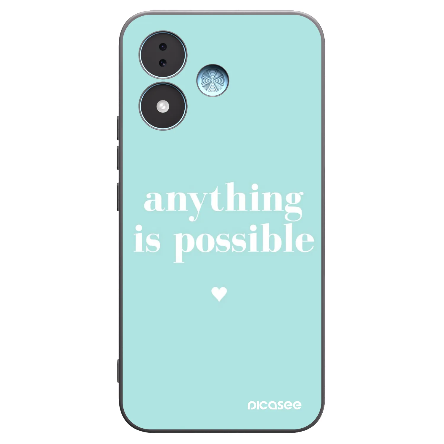 Picasee silikonowe czarne etui na Xiaomi Redmi Note 17 5G - Anything is possible