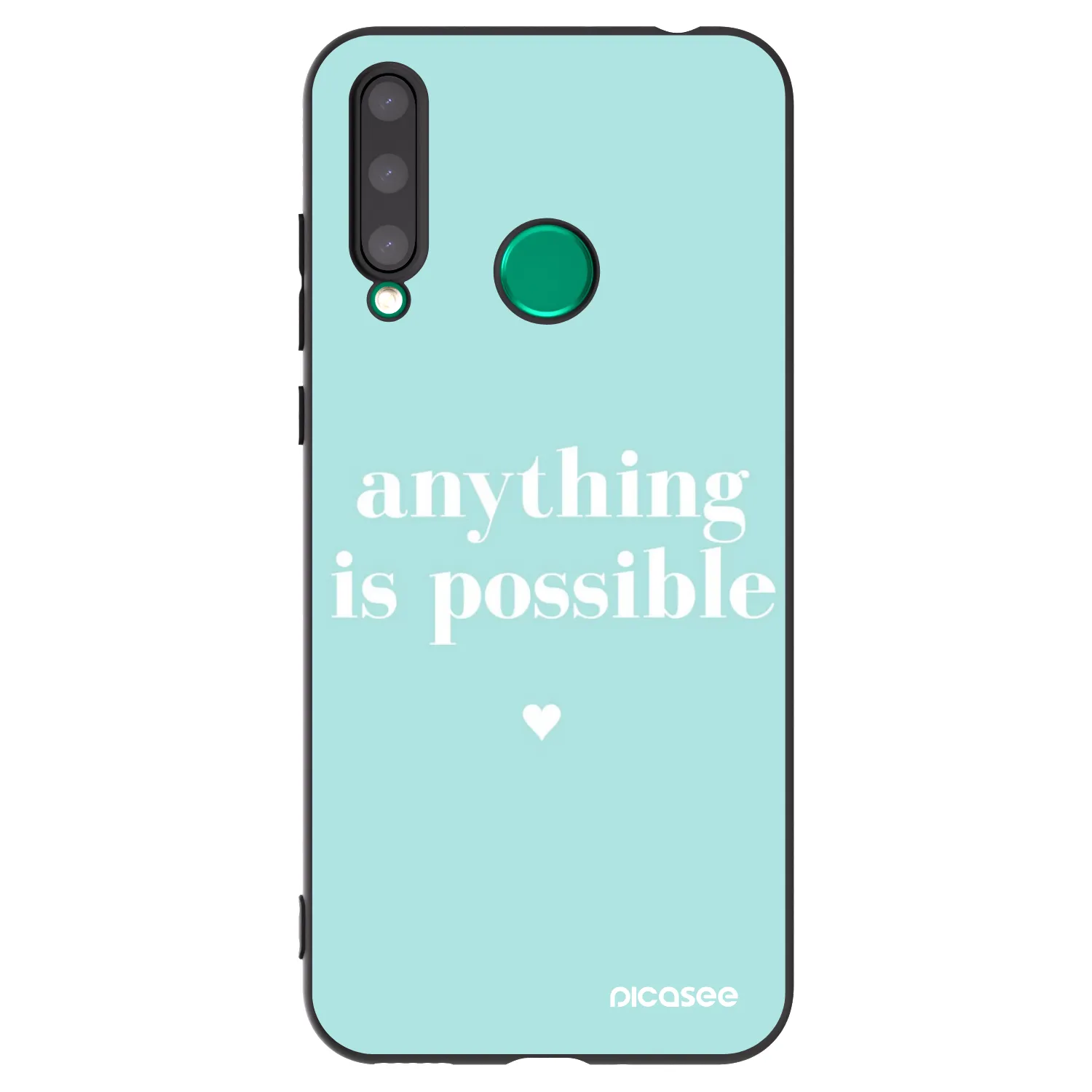 Picasee silikonowe czarne etui na Honor 20 Lite - Anything is possible