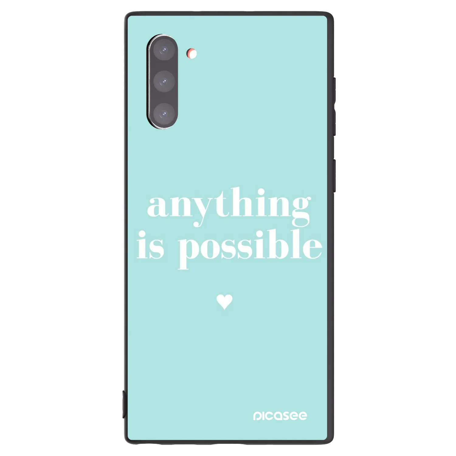 Picasee silikonowe czarne etui na Samsung Galaxy Note 10 N970F - Anything is possible