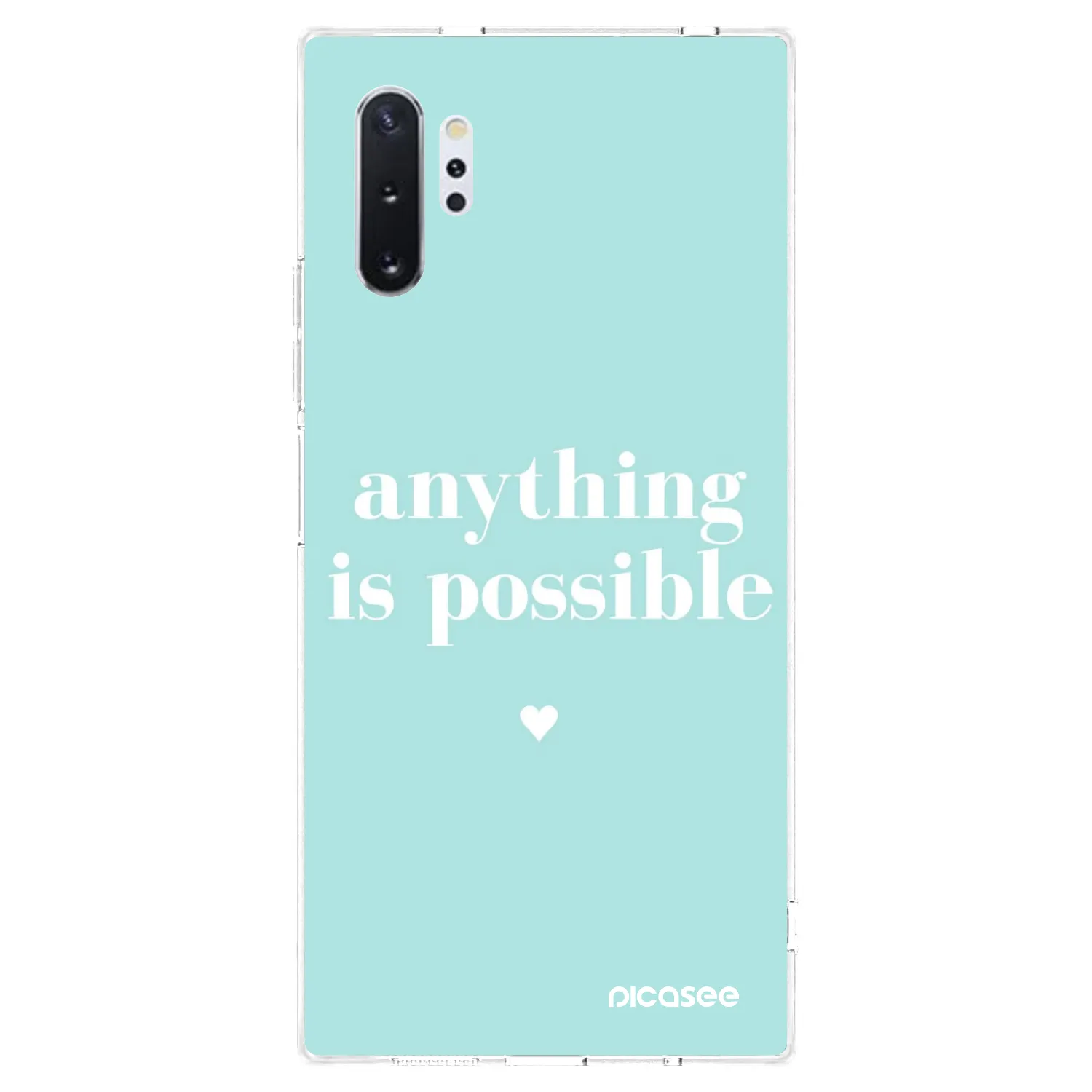 Picasee silikonowe przeźroczyste etui na Samsung Galaxy Note 10+ N975F - Anything is possible