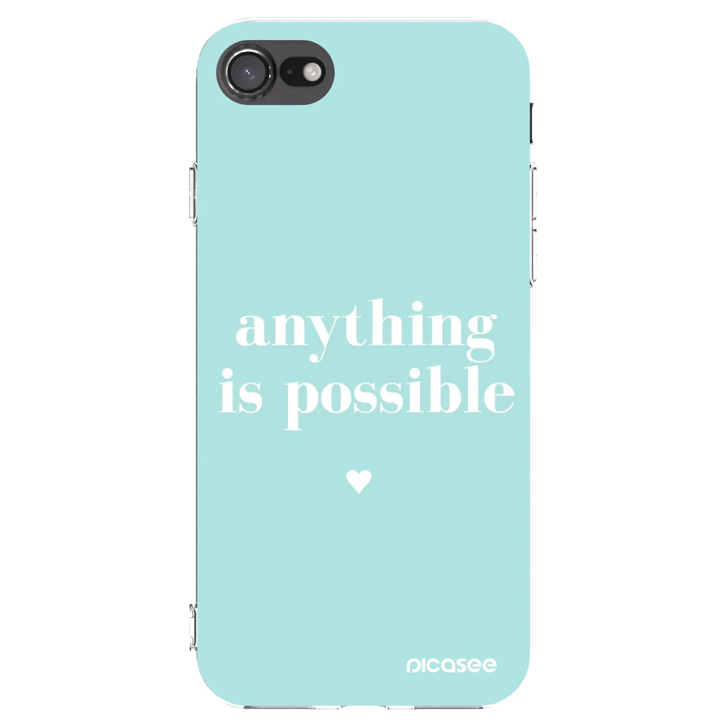 Picasee silikonowe przeźroczyste etui na Apple iPhone 8 - Anything is possible