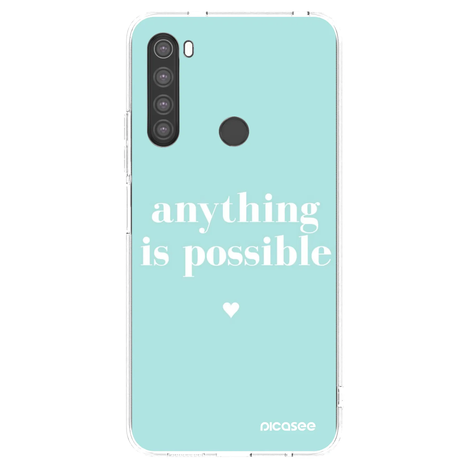 Picasee silikonowe przeźroczyste etui na Xiaomi Redmi Note 8 - Anything is possible