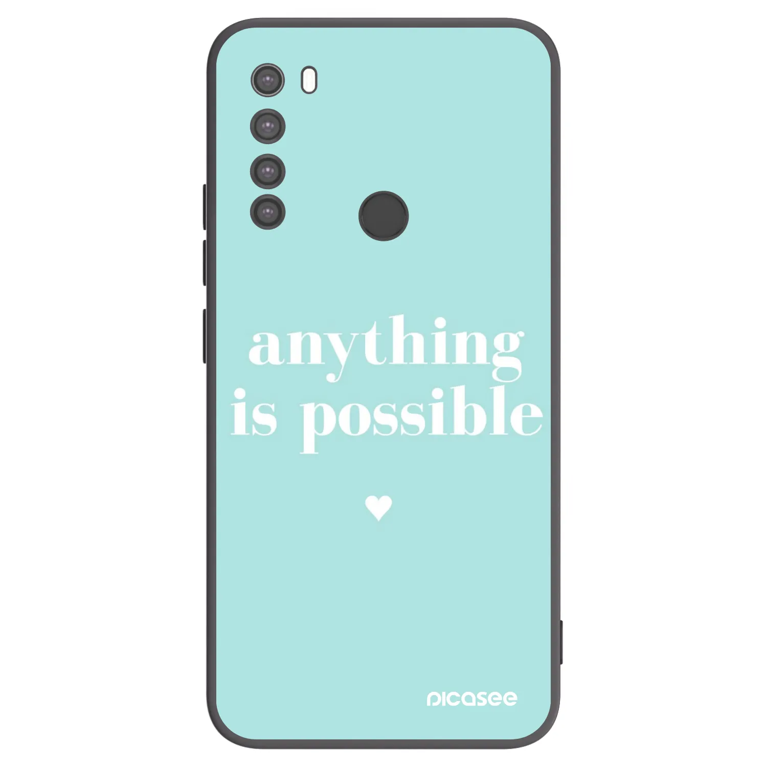 Picasee silikonowe czarne etui na Xiaomi Redmi Note 8 - Anything is possible