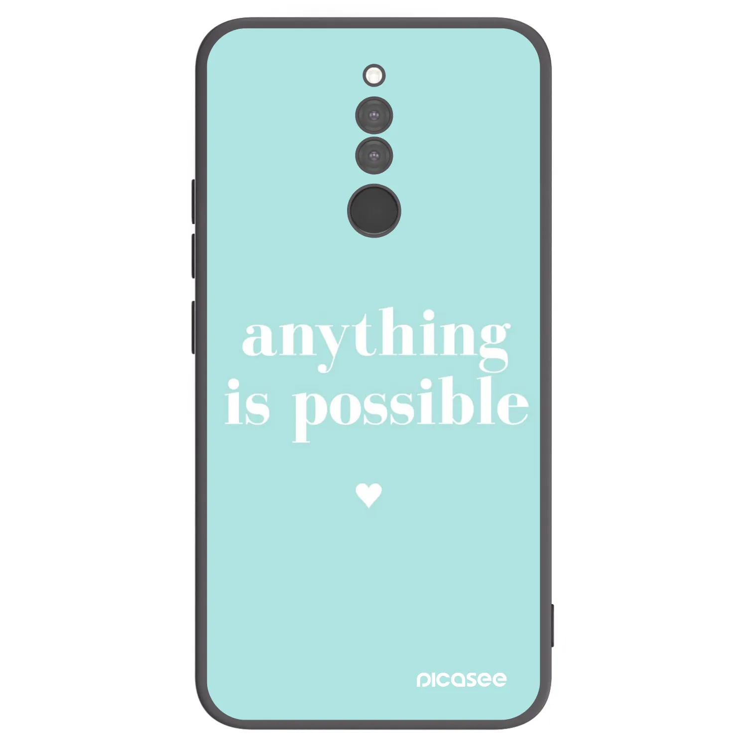 Picasee silikonowe czarne etui na Xiaomi Redmi 8 - Anything is possible