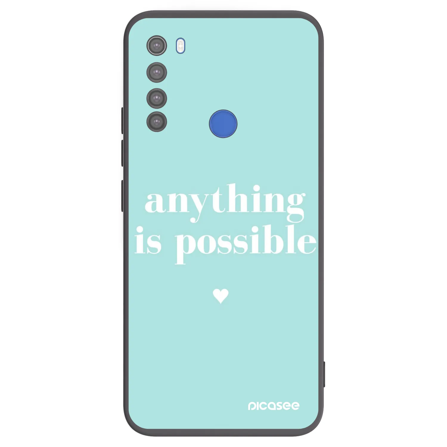 Picasee silikonowe czarne etui na Xiaomi Redmi Note 8T - Anything is possible