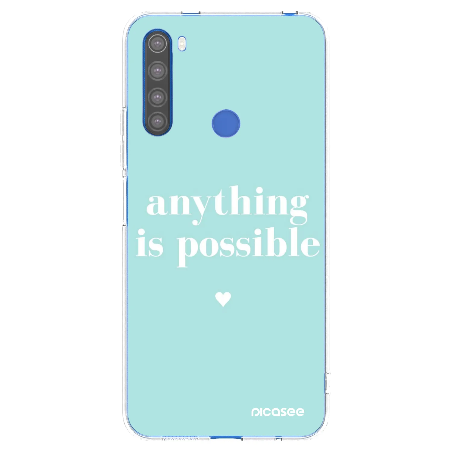 Picasee silikonowe przeźroczyste etui na Xiaomi Redmi Note 8T - Anything is possible