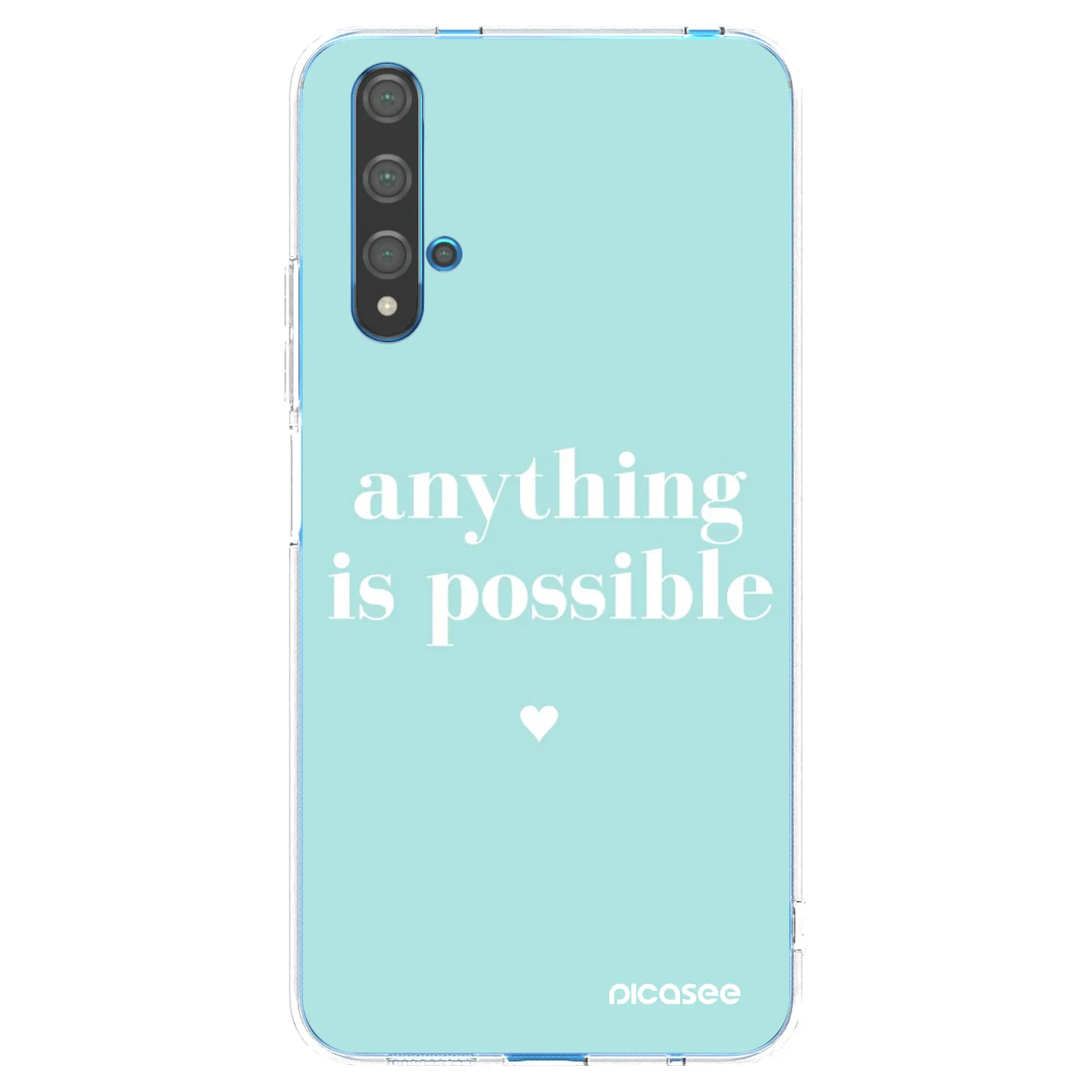 Picasee silikonowe przeźroczyste etui na Huawei Nova 5T - Anything is possible
