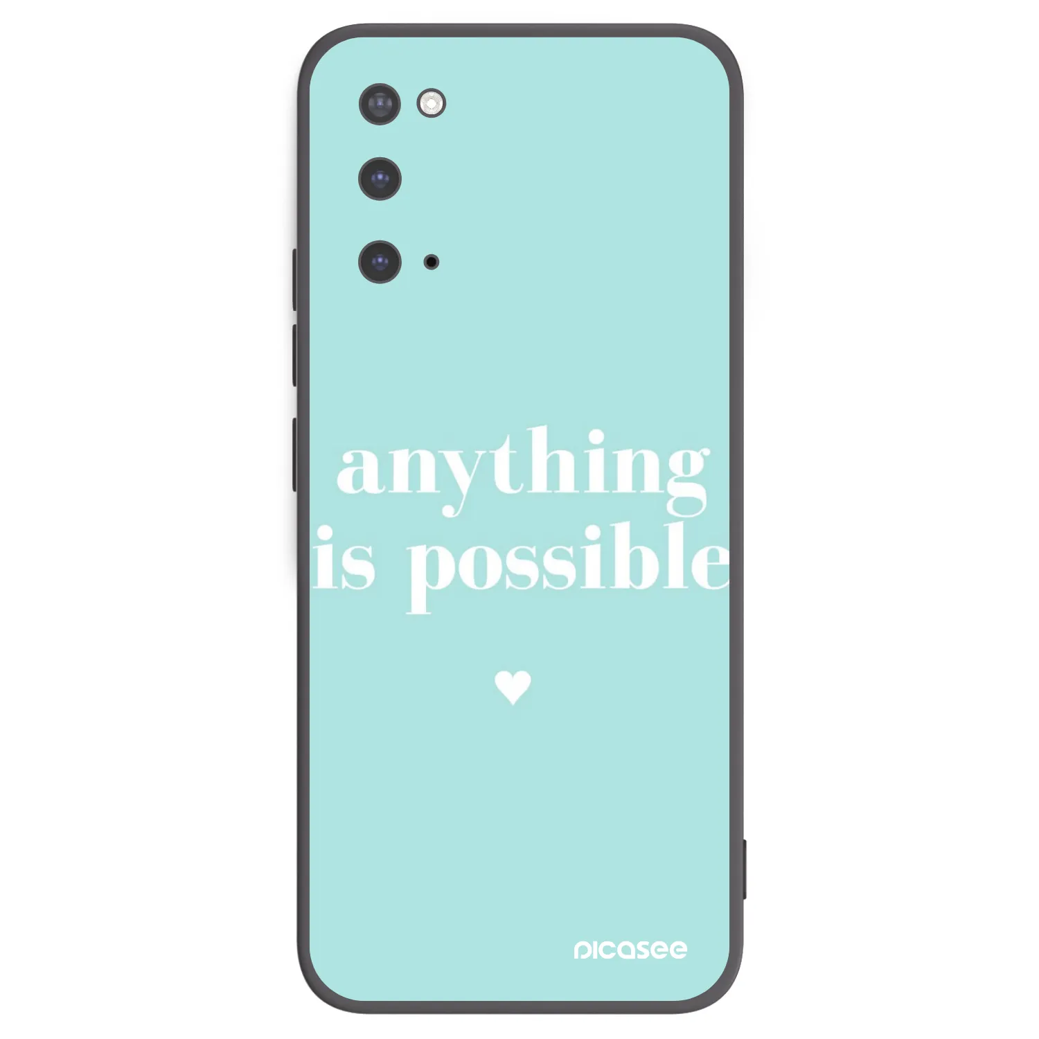 Picasee silikonowe czarne etui na Samsung Galaxy S20 G980F - Anything is possible