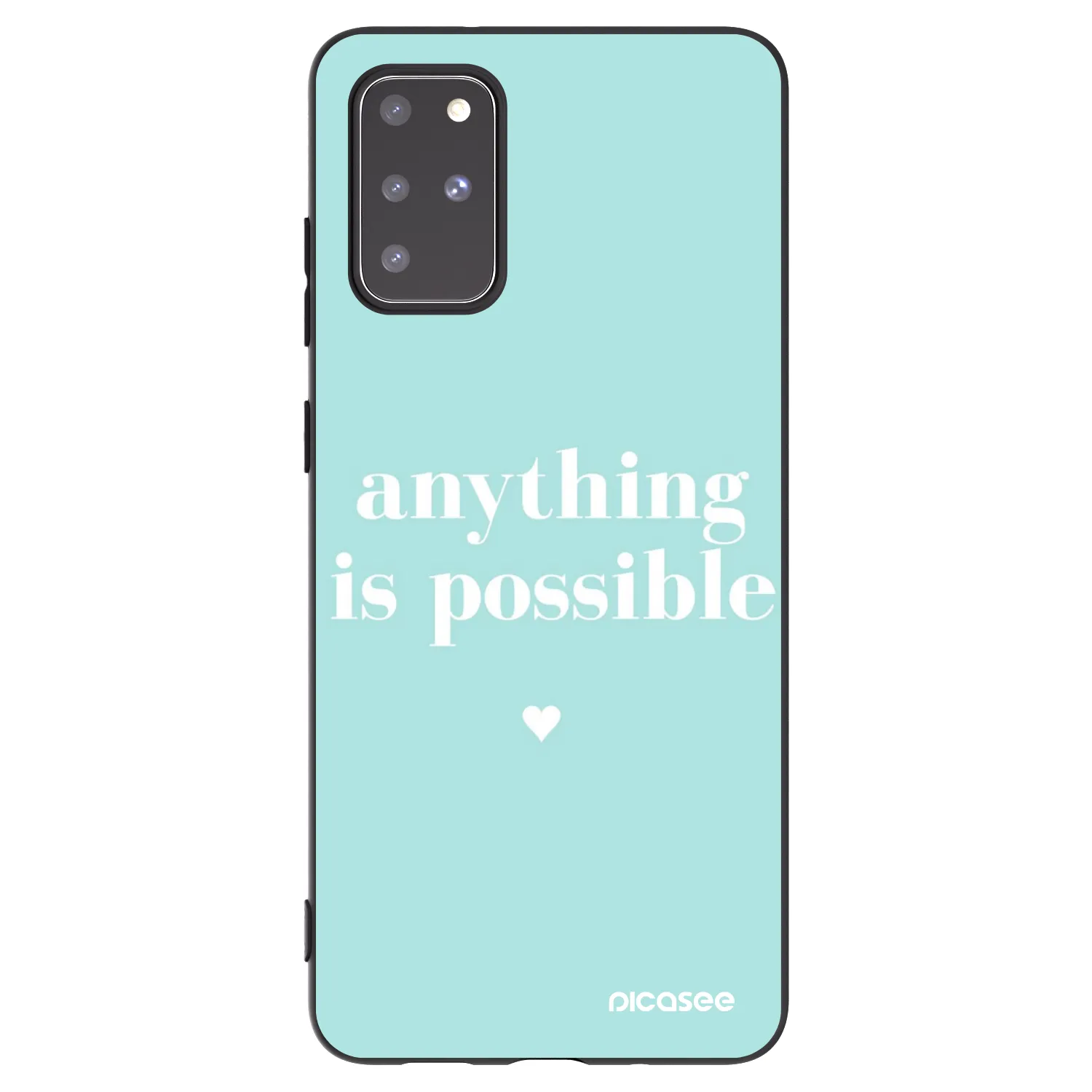 Picasee silikonowe czarne etui na Samsung Galaxy S20+ G985F - Anything is possible