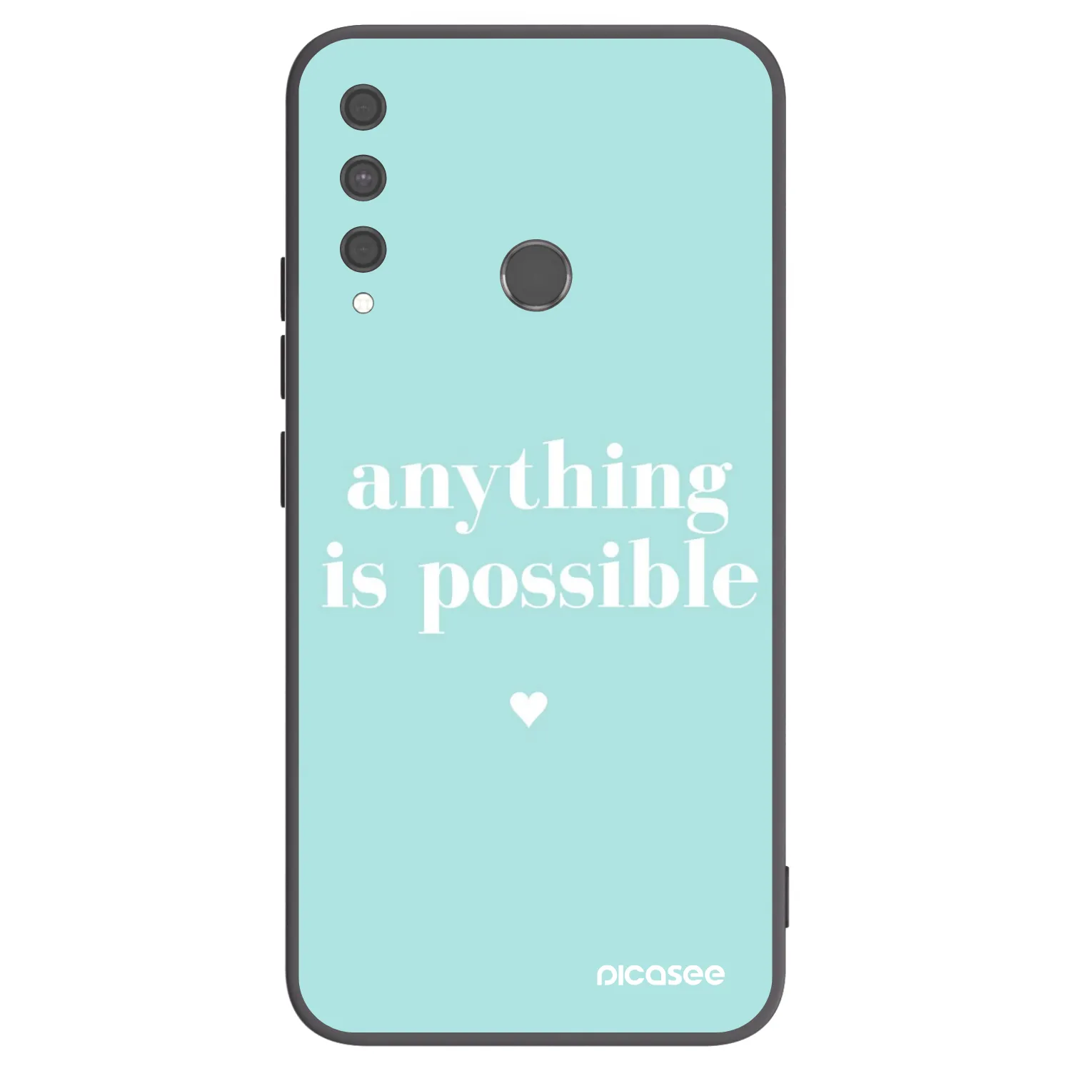 Picasee silikonowe czarne etui na Huawei P40 Lite E - Anything is possible