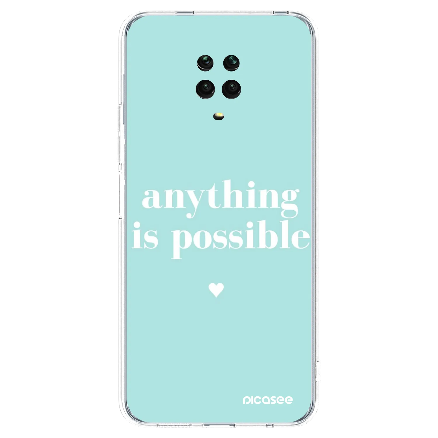 Picasee silikonowe przeźroczyste etui na Xiaomi Redmi Note 9S - Anything is possible