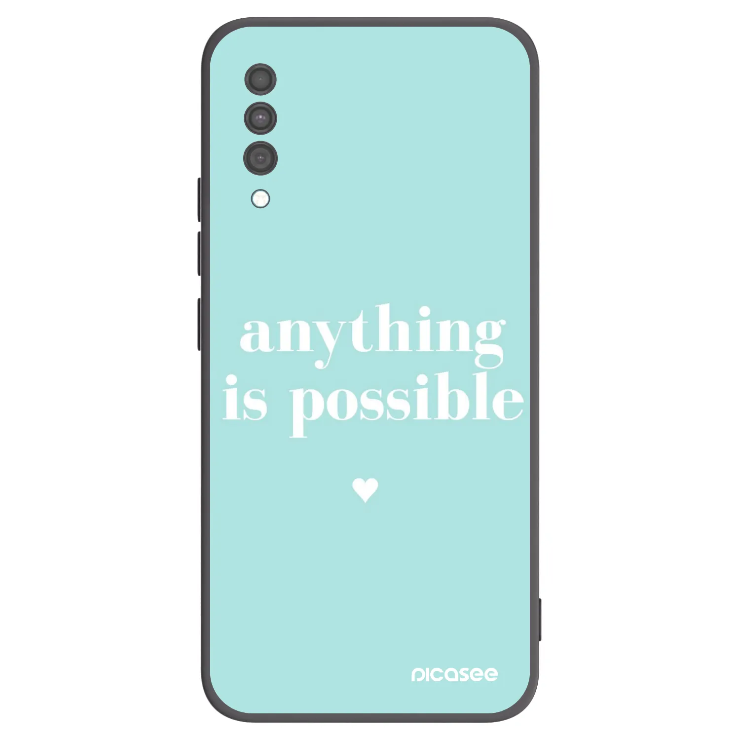 Picasee silikonowe czarne etui na Samsung Galaxy A30s A307F - Anything is possible