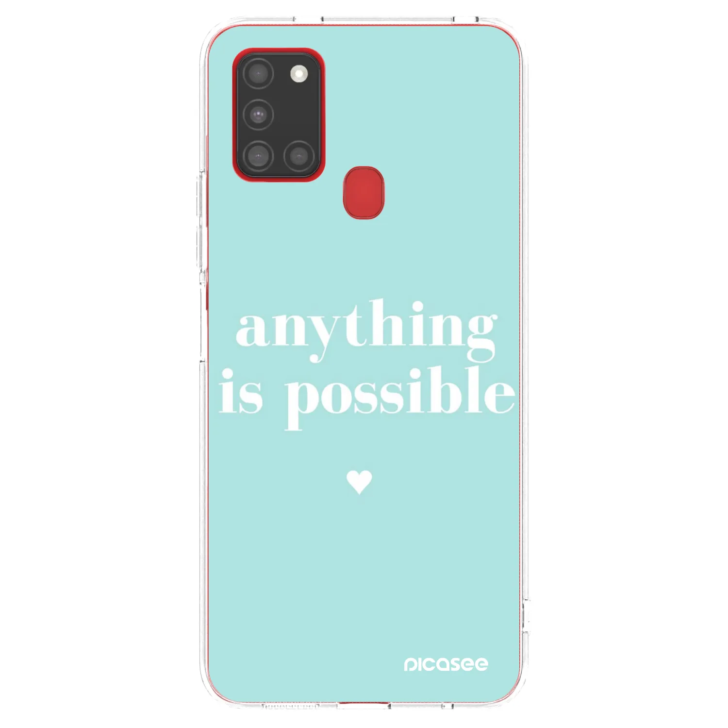 Picasee silikonowe przeźroczyste etui na Samsung Galaxy A21s - Anything is possible